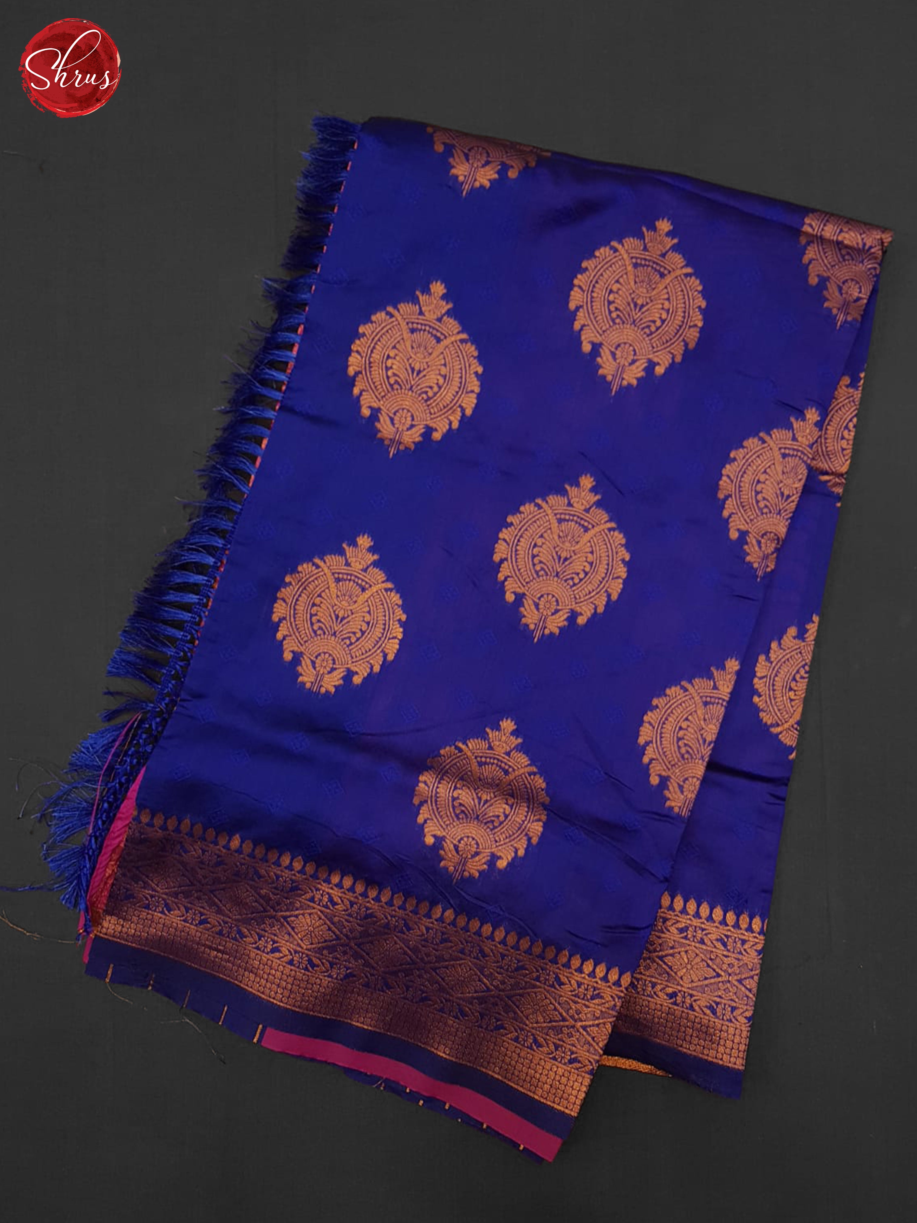 Blue & Pink - Semi Softsilk Saree - Shop on ShrusEternity.com