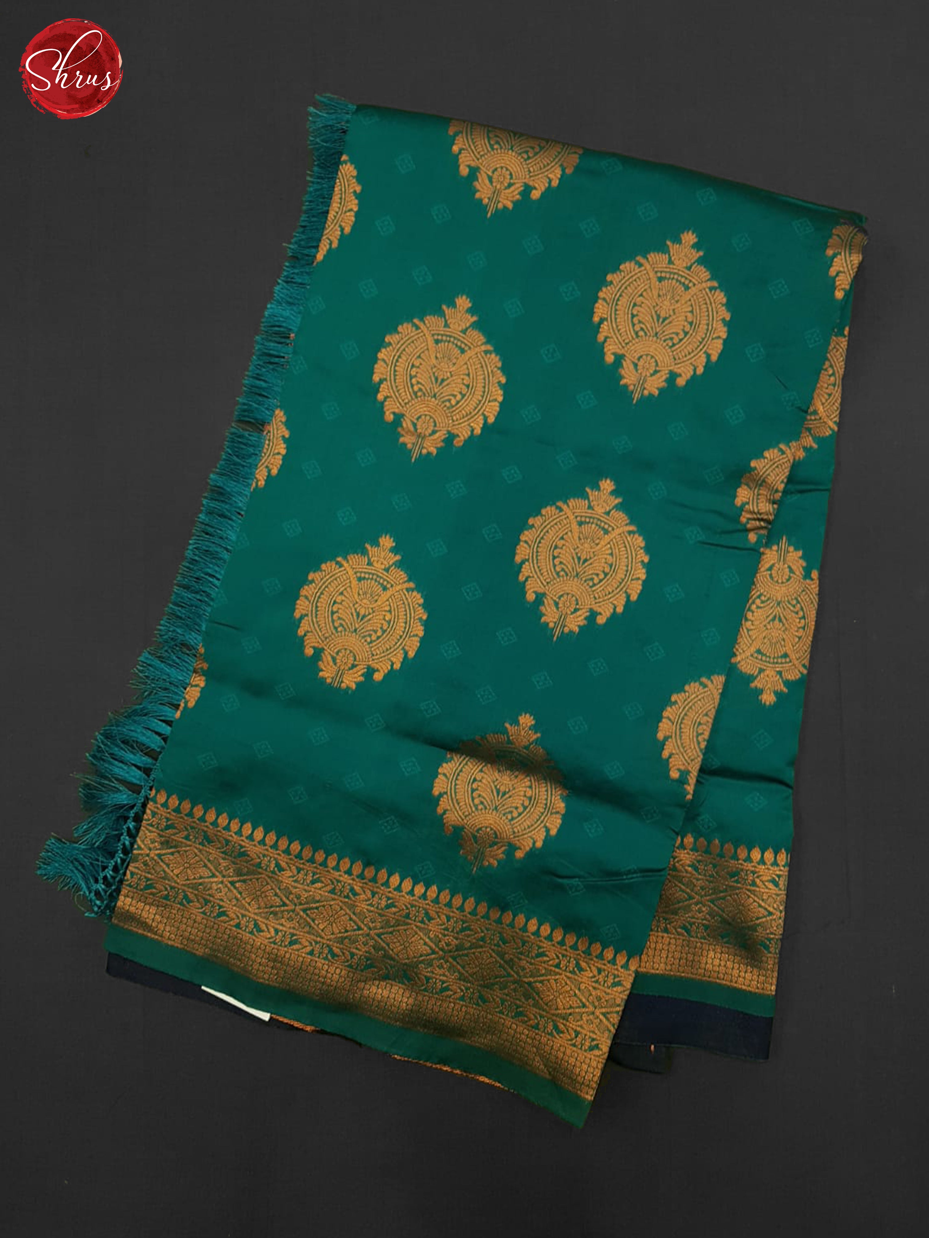 Green & Blue - Semi Softsilk Saree - Shop on ShrusEternity.com