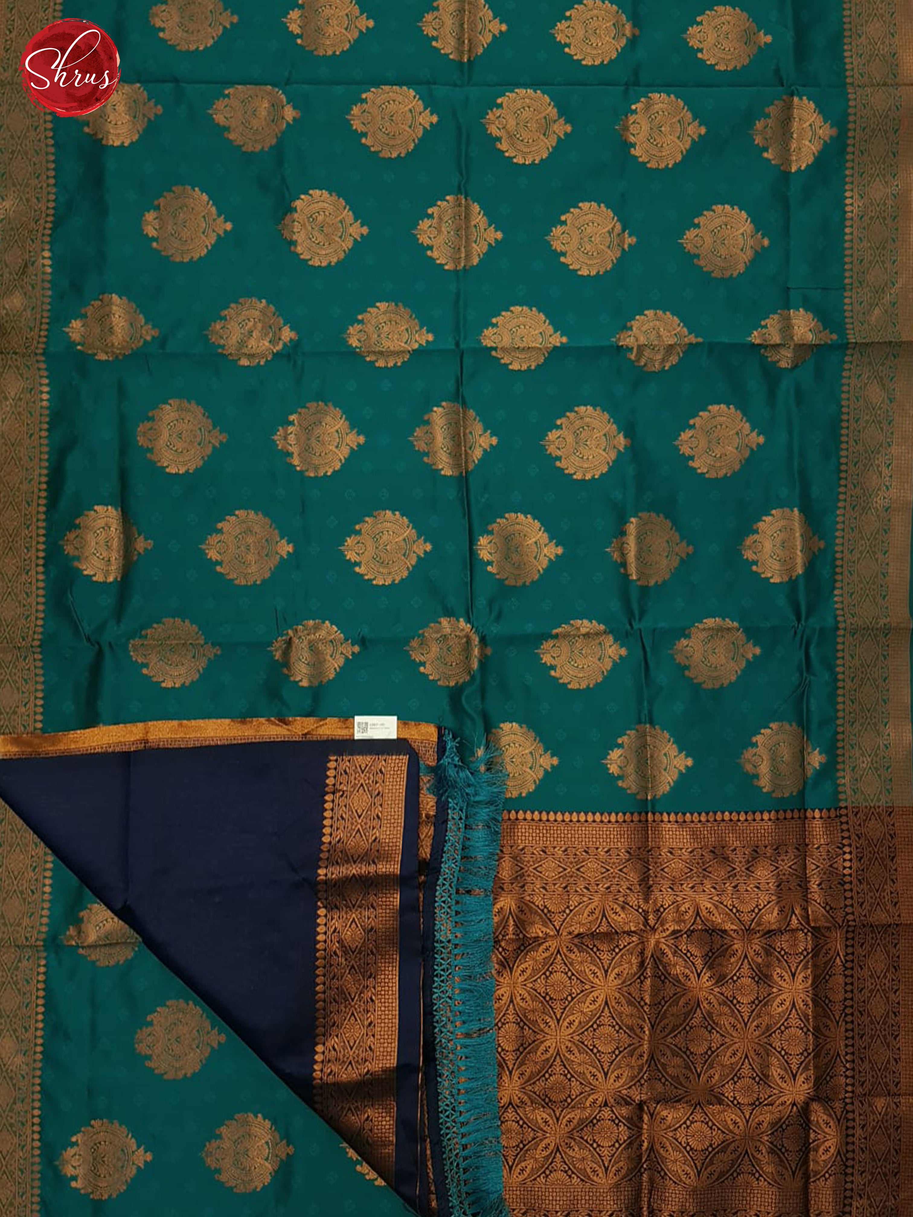 Green & Blue - Semi Softsilk Saree - Shop on ShrusEternity.com