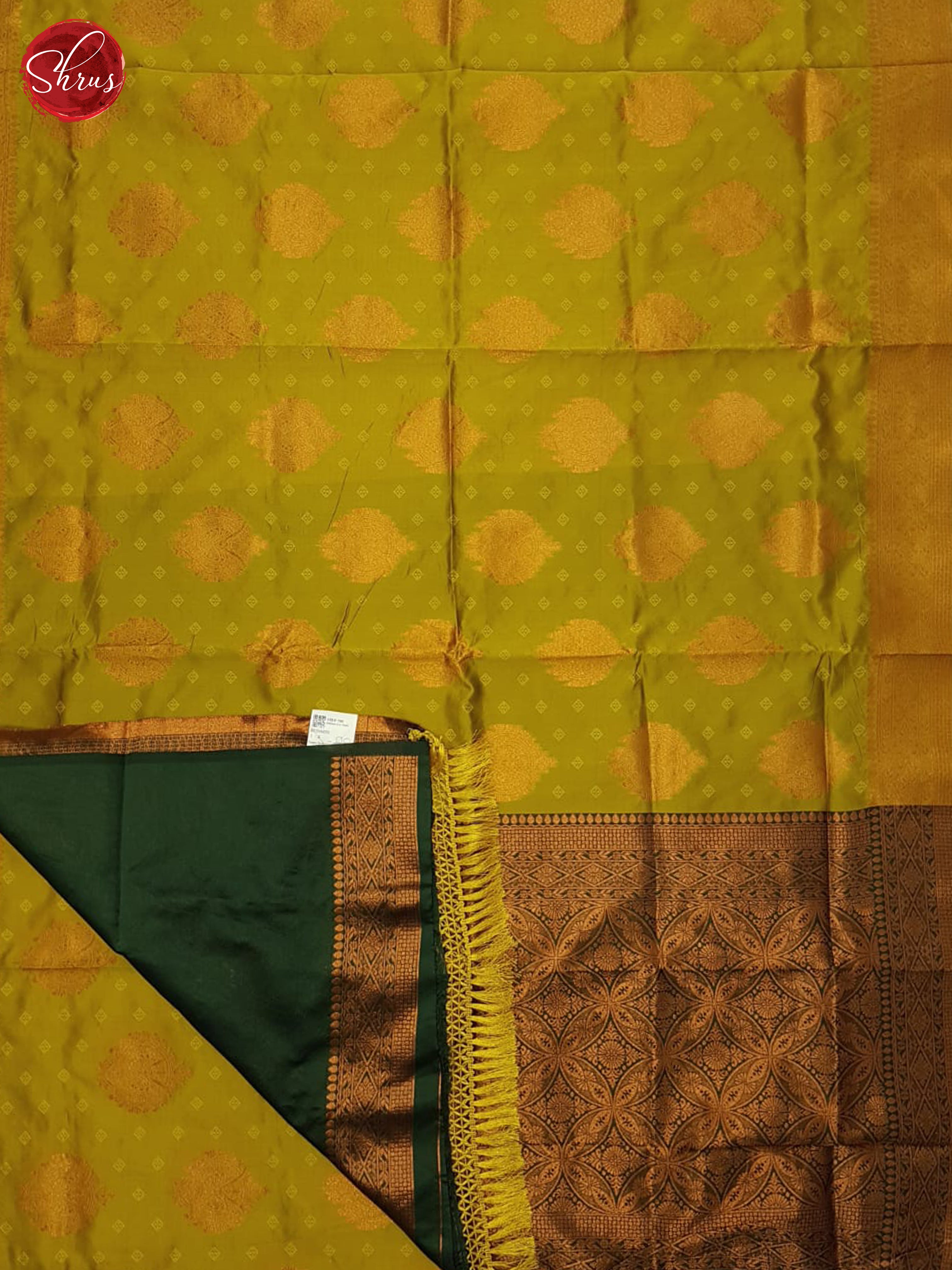 Mustard & Green - Semi Softsilk Saree - Shop on ShrusEternity.com