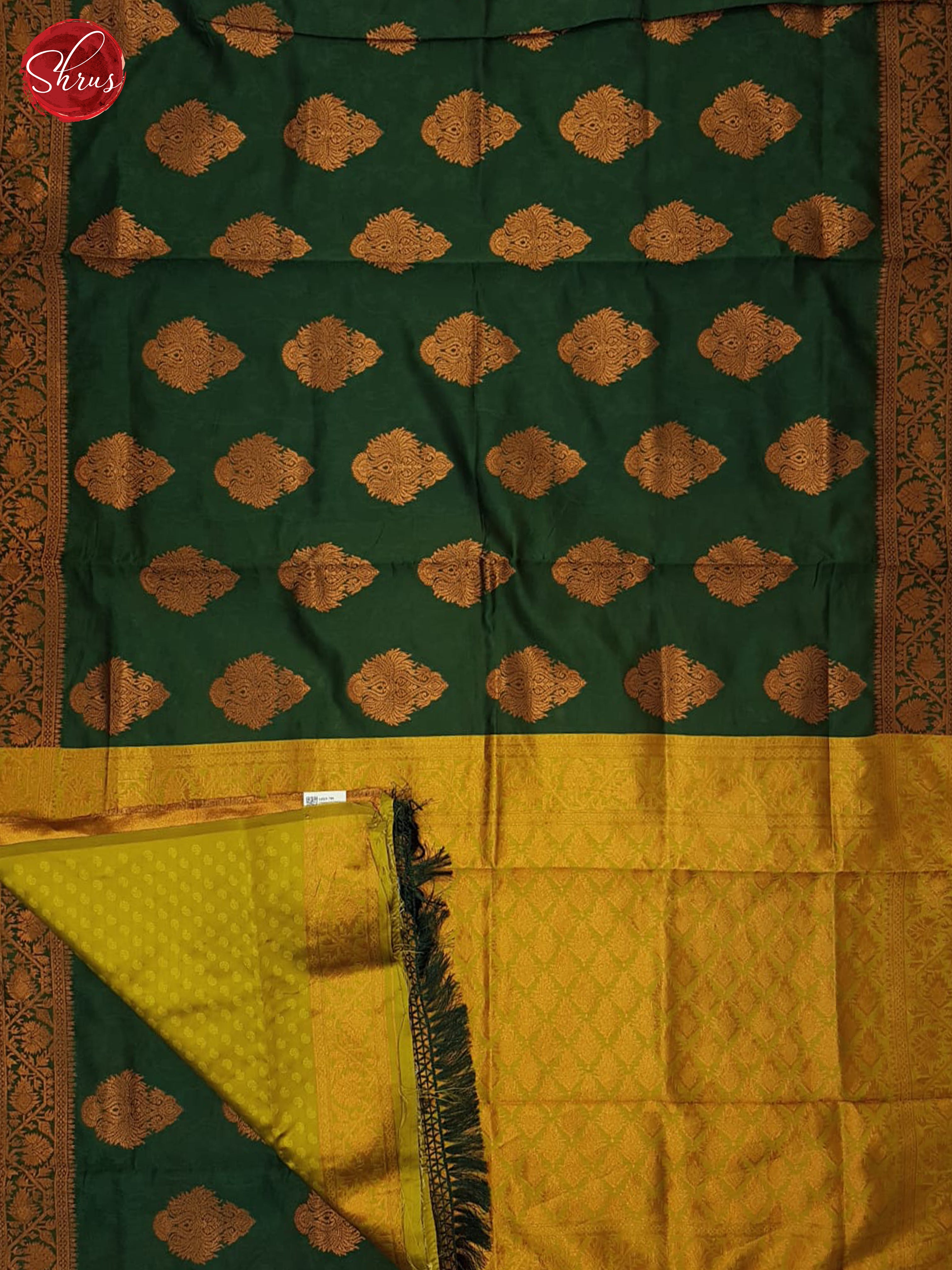 Green & Lime Green- Semi soft silk Saree - Shop on ShrusEternity.com