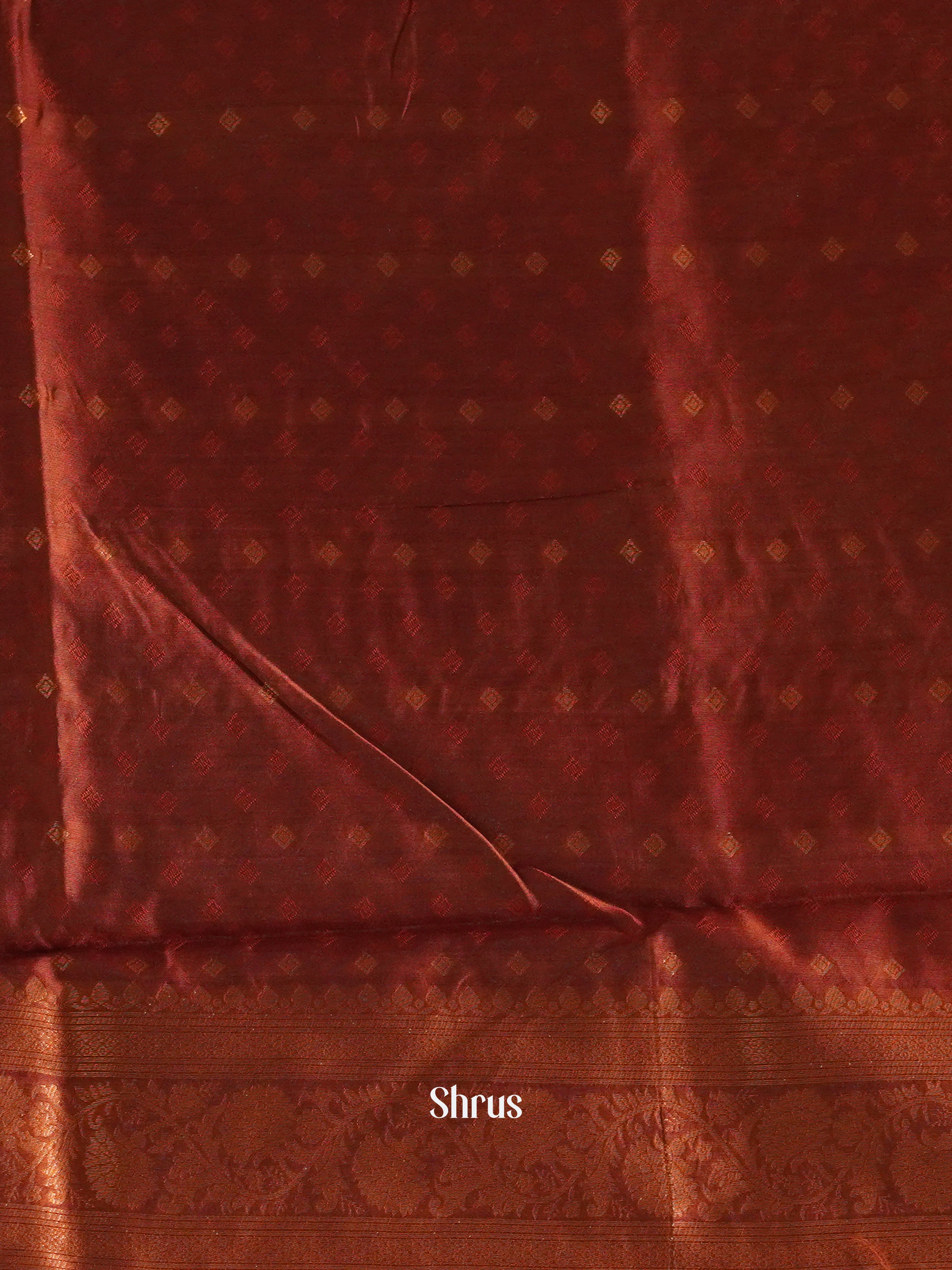 blue and araku maroon- Semi Soft Silk Saree