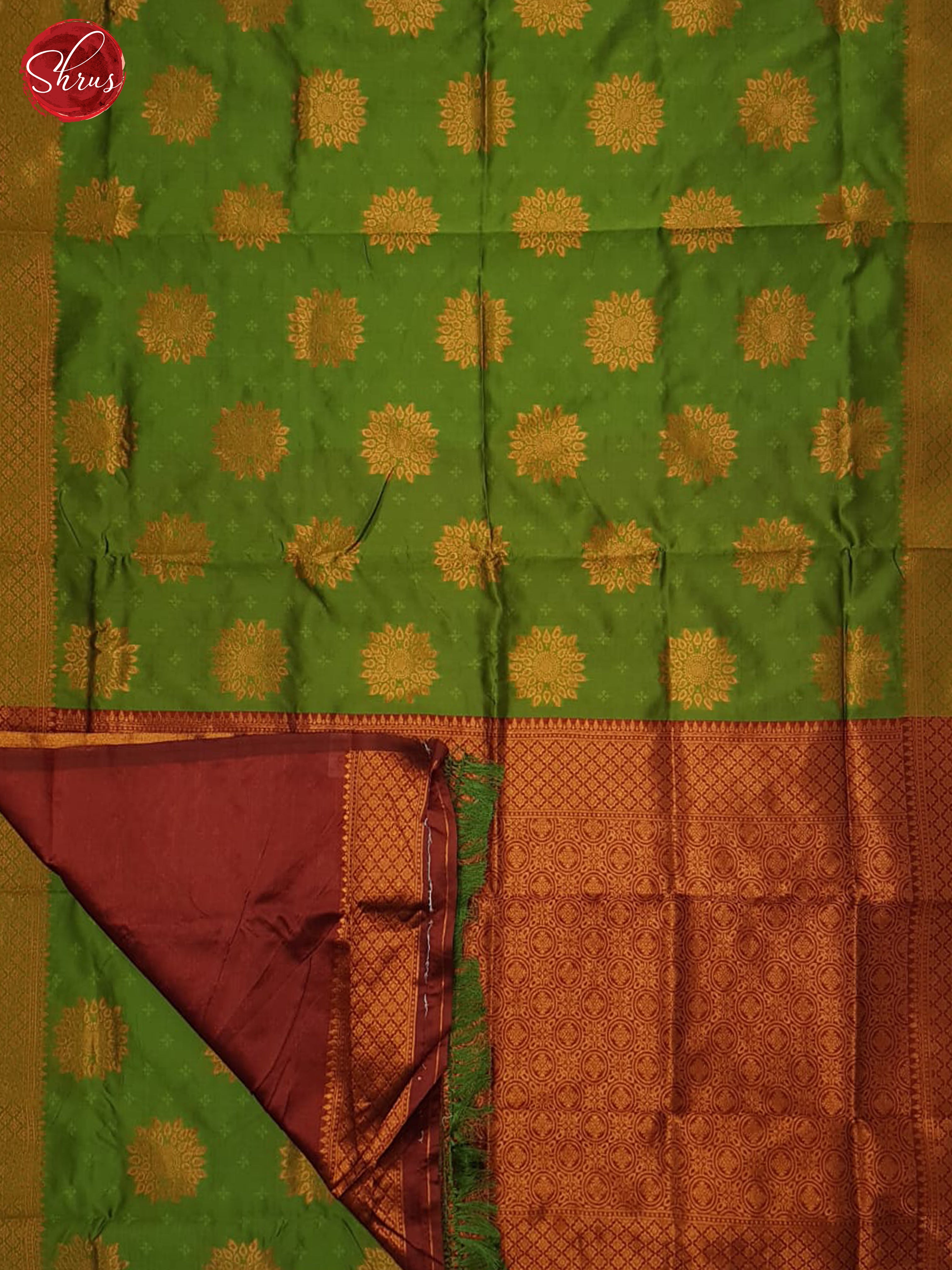 Green & Arakku MAroon- Semi Softsilk Saree - Shop on ShrusEternity.com