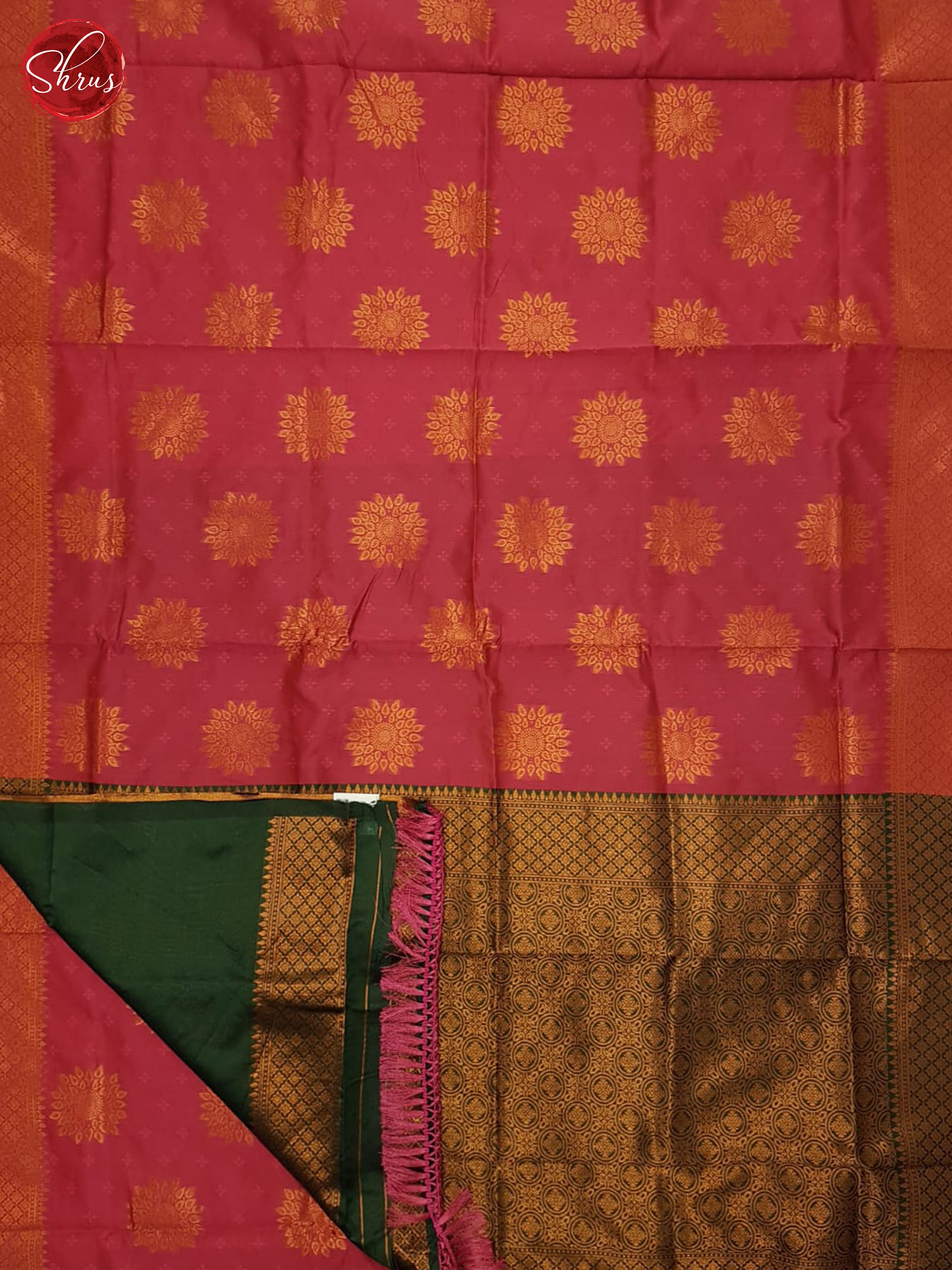 Pink and Green - Semi Softsilk Saree - Shop on ShrusEternity.com