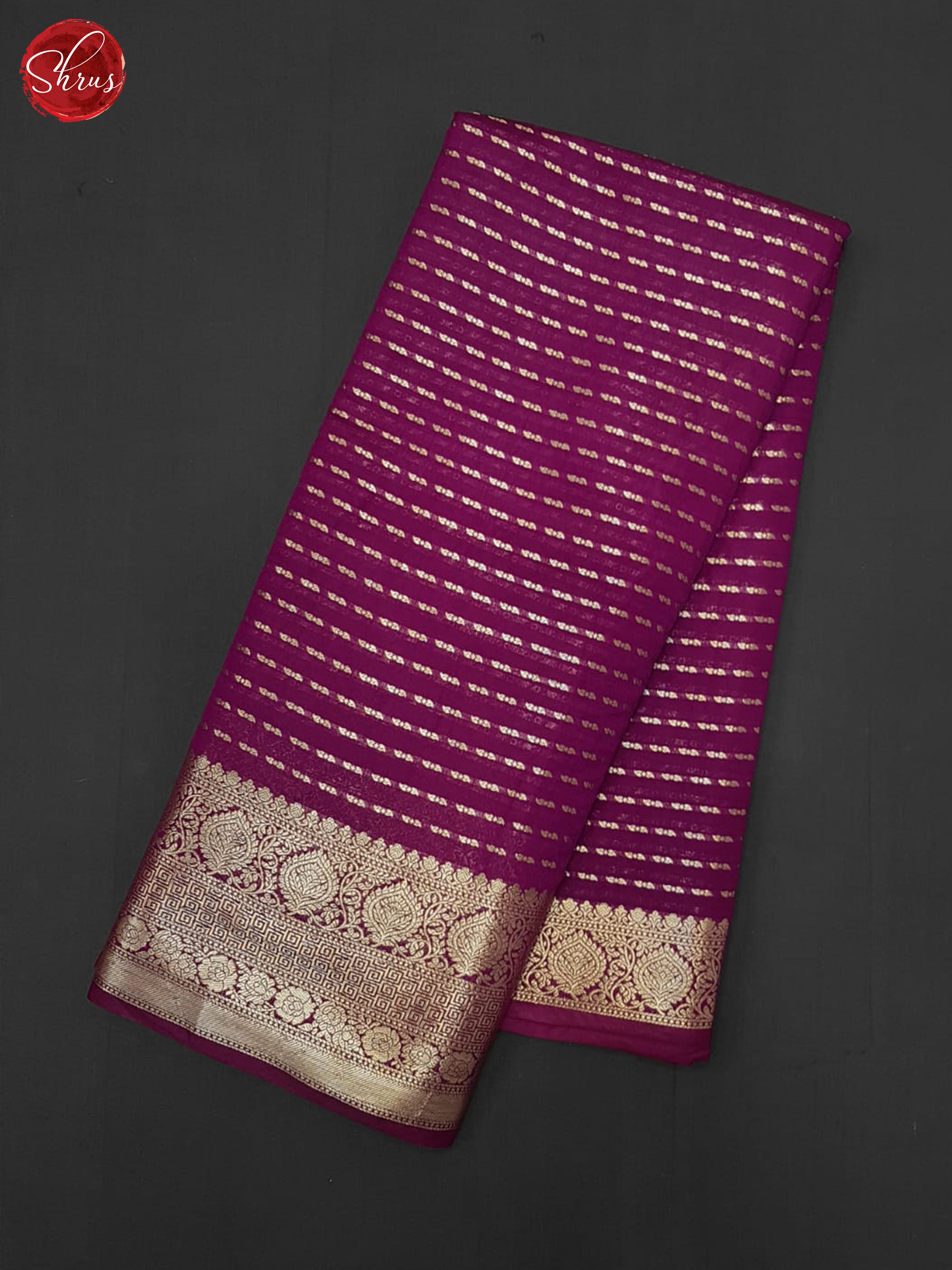 Wine (Single Tone)- Semi Dupion Saree - Shop on ShrusEternity.com