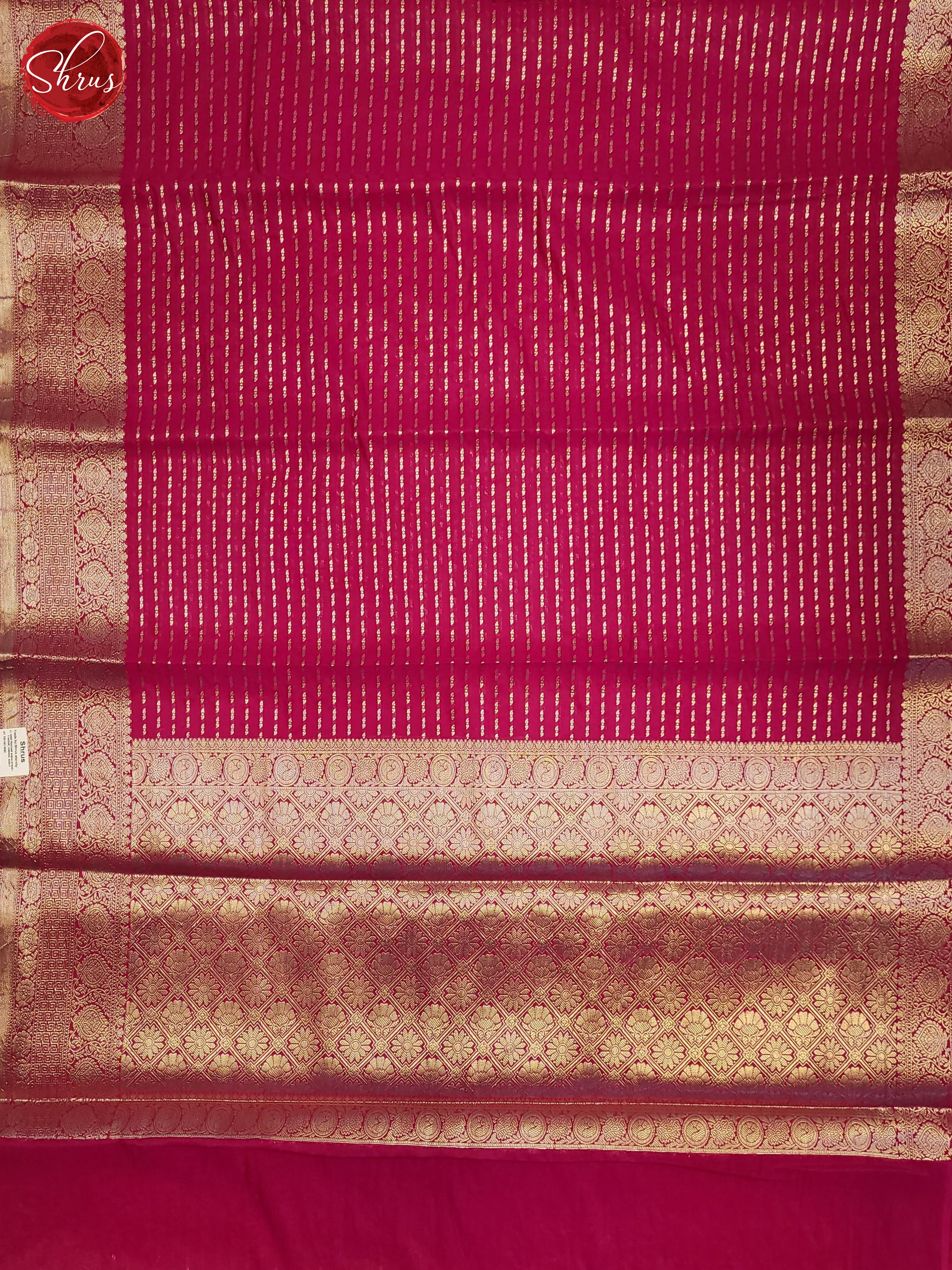 Pink(Single Tone) - Semi Dupion Saree - Shop on ShrusEternity.com