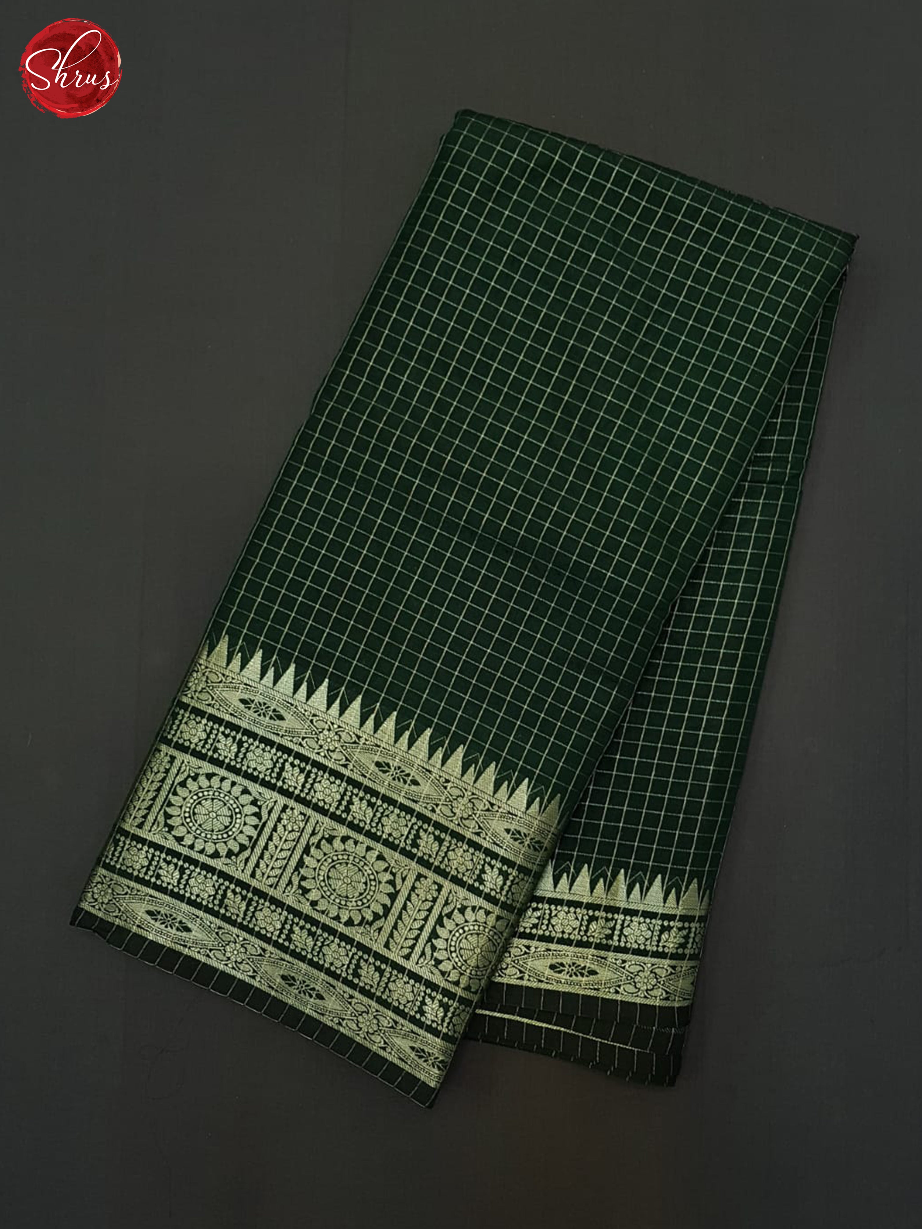 Green(Single Tone)- Semi Dupion Saree - Shop on ShrusEternity.com