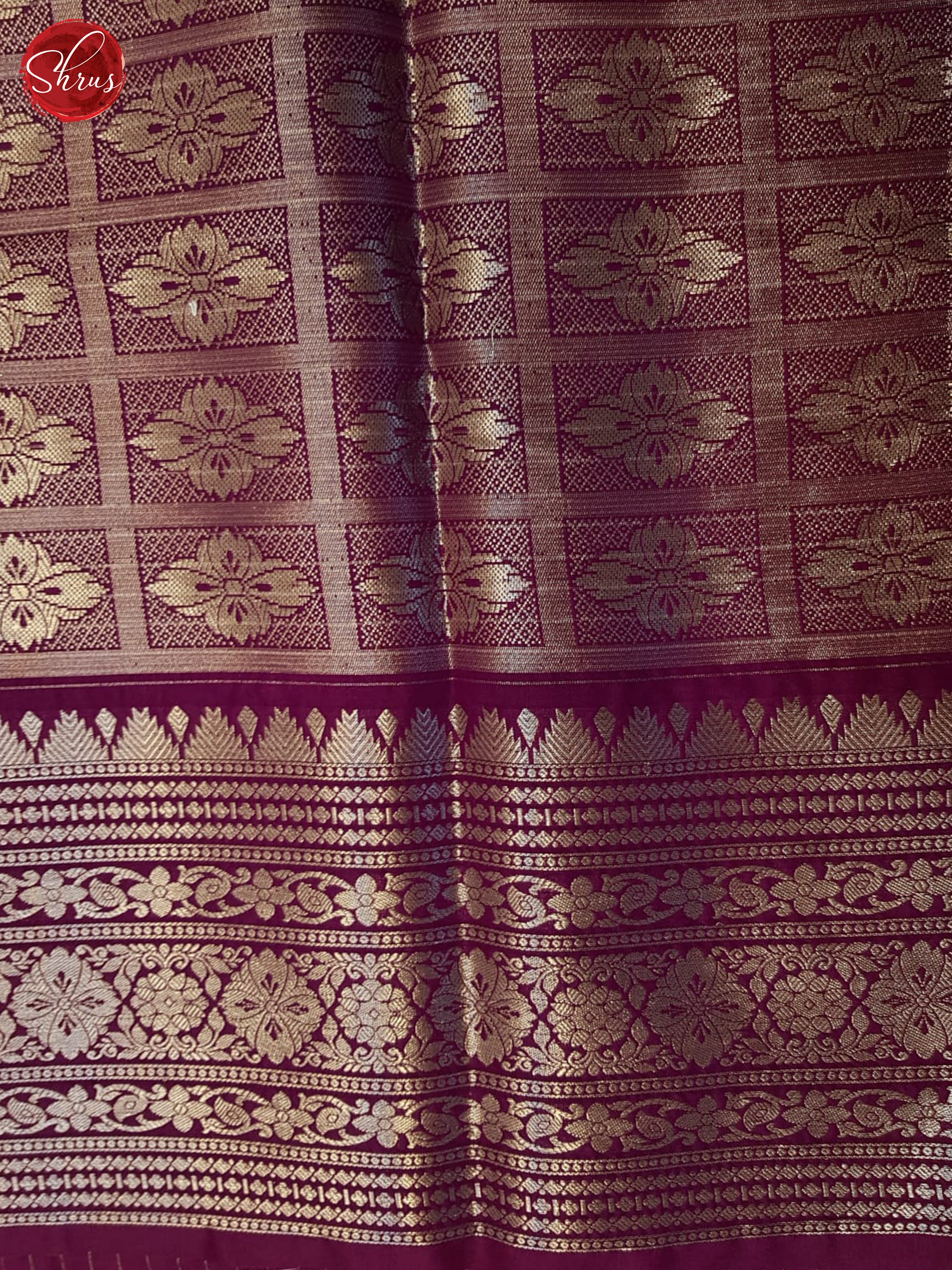 Wine(Single Tone) - Semi Dupion Saree - Shop on ShrusEternity.com