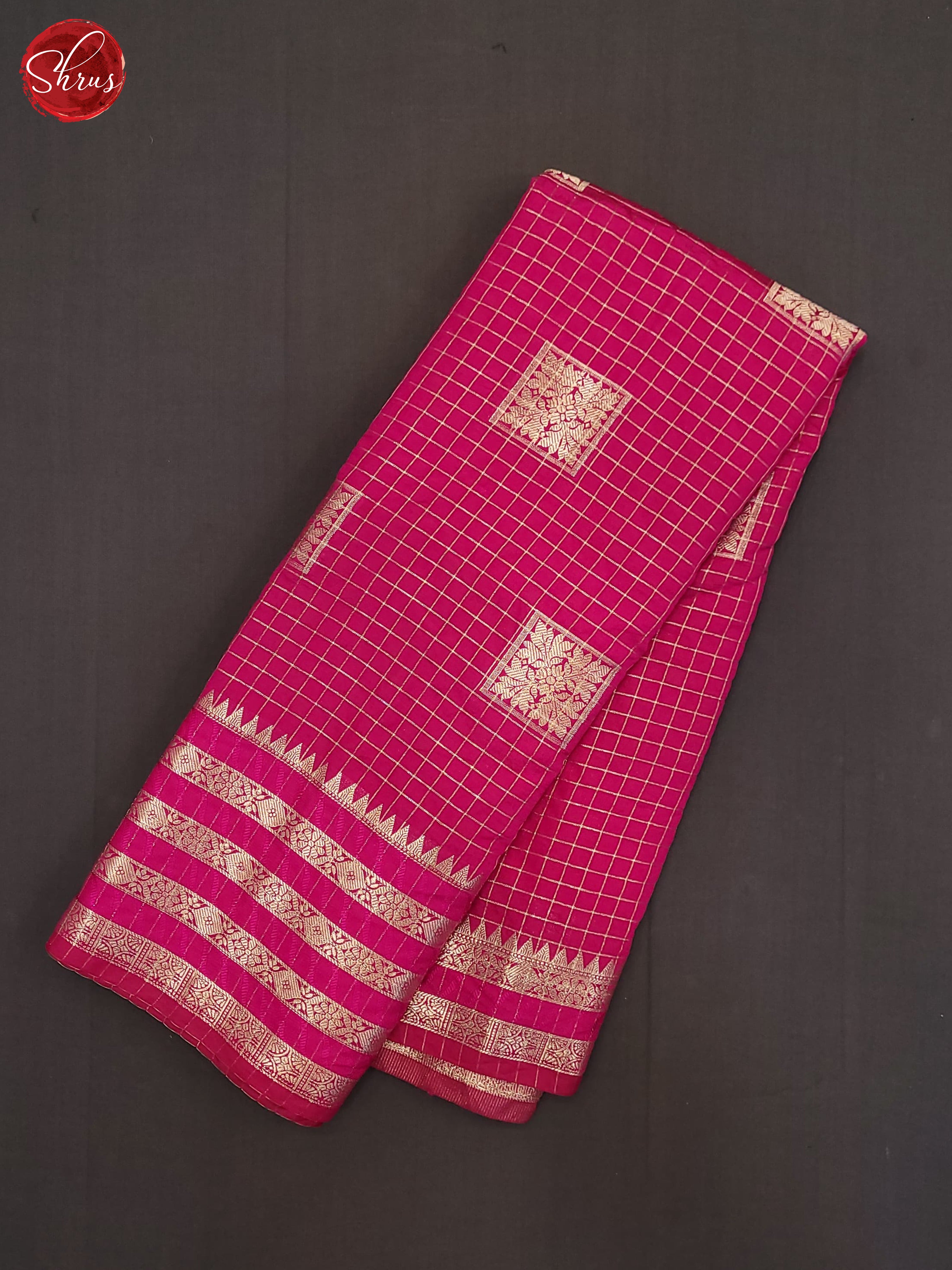 Pink(SIngle Tone) - Semi Dupion Saree - Shop on ShrusEternity.com