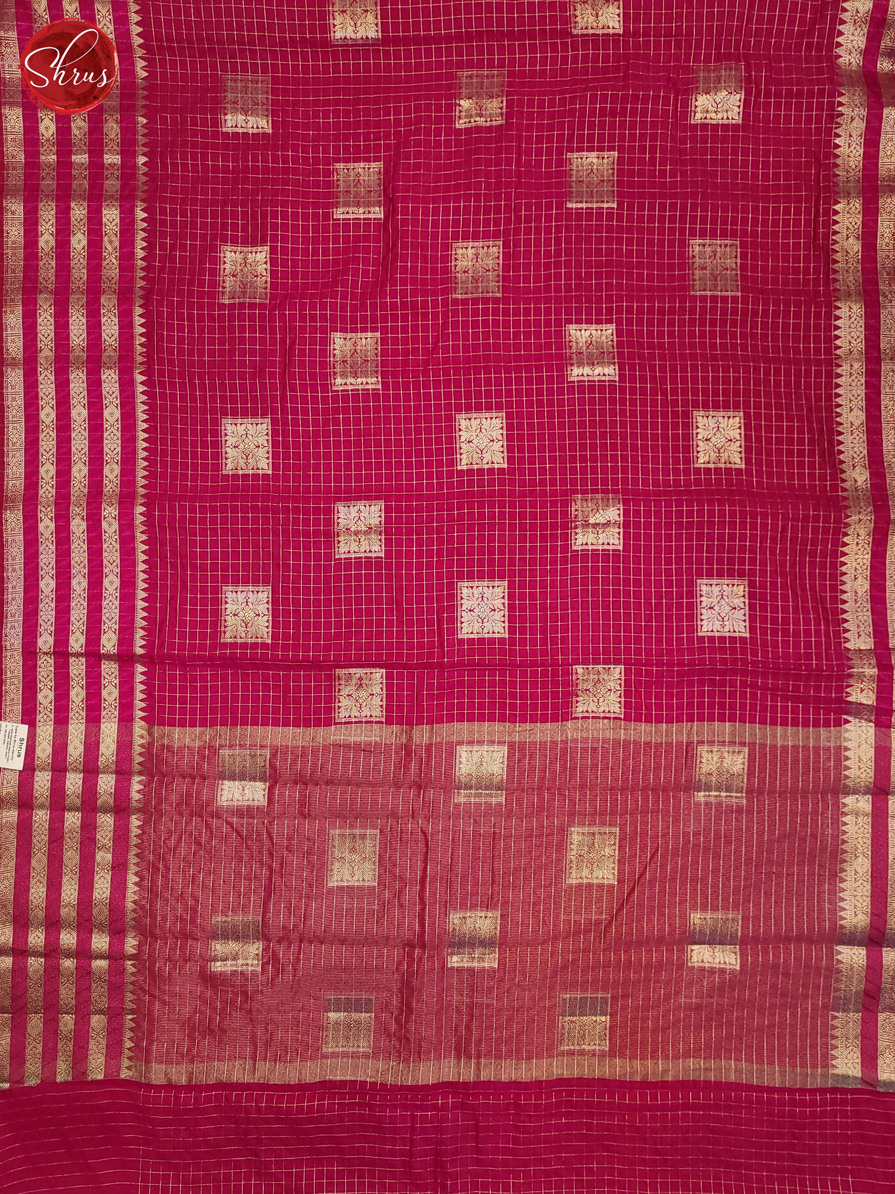 Pink(SIngle Tone) - Semi Dupion Saree - Shop on ShrusEternity.com