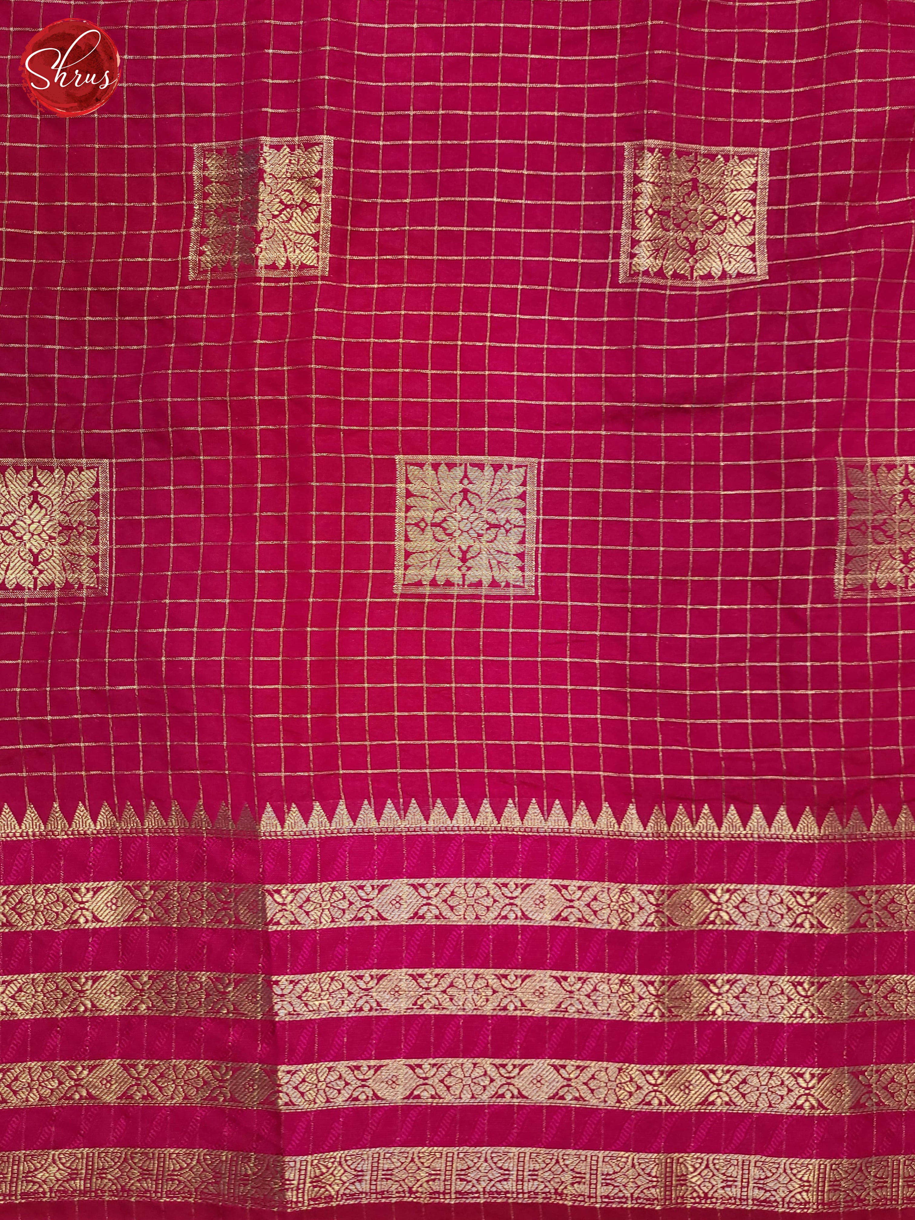 Pink(SIngle Tone) - Semi Dupion Saree - Shop on ShrusEternity.com