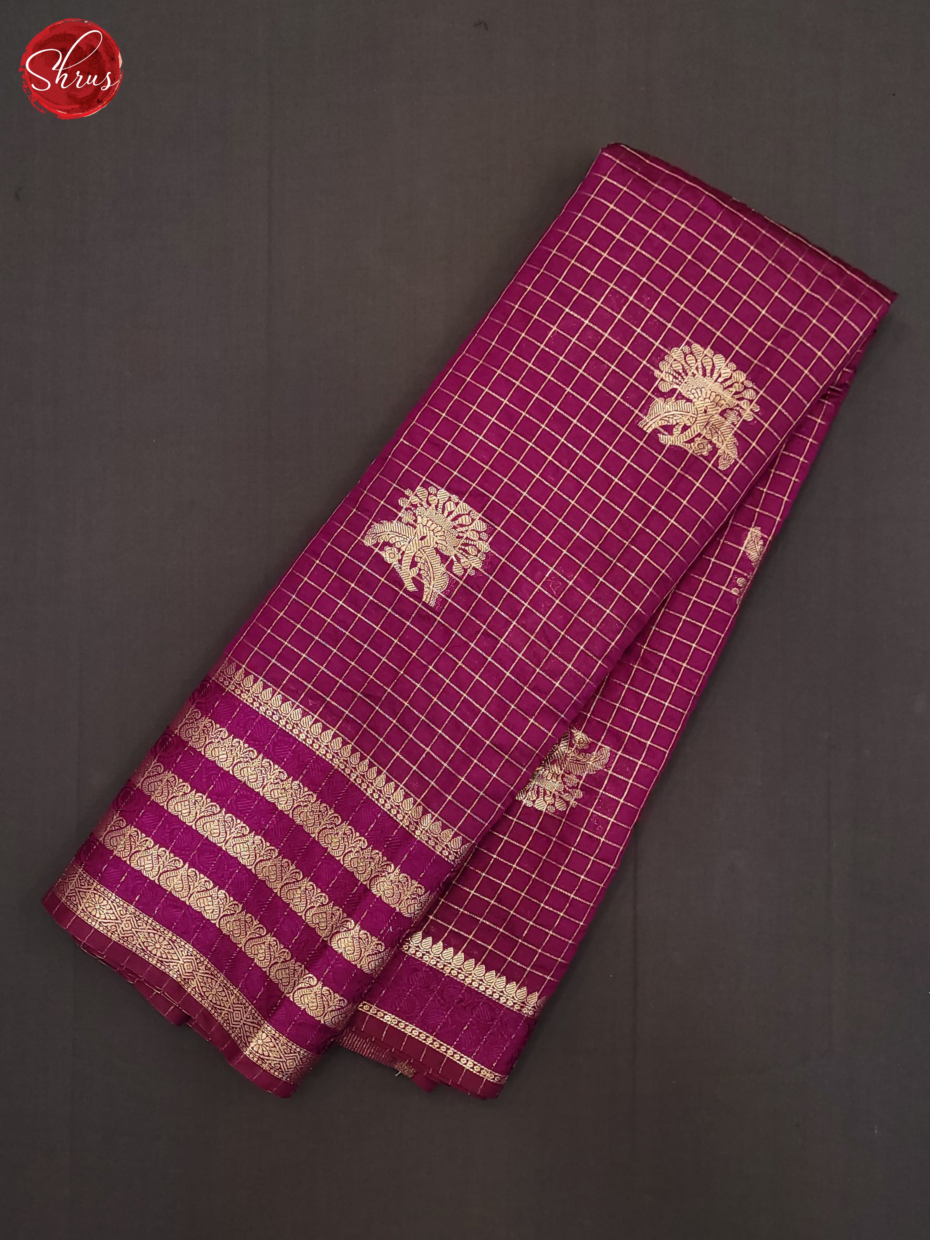 Majenta Pink(Single Tone) - Semi Dupion Saree - Shop on ShrusEternity.com