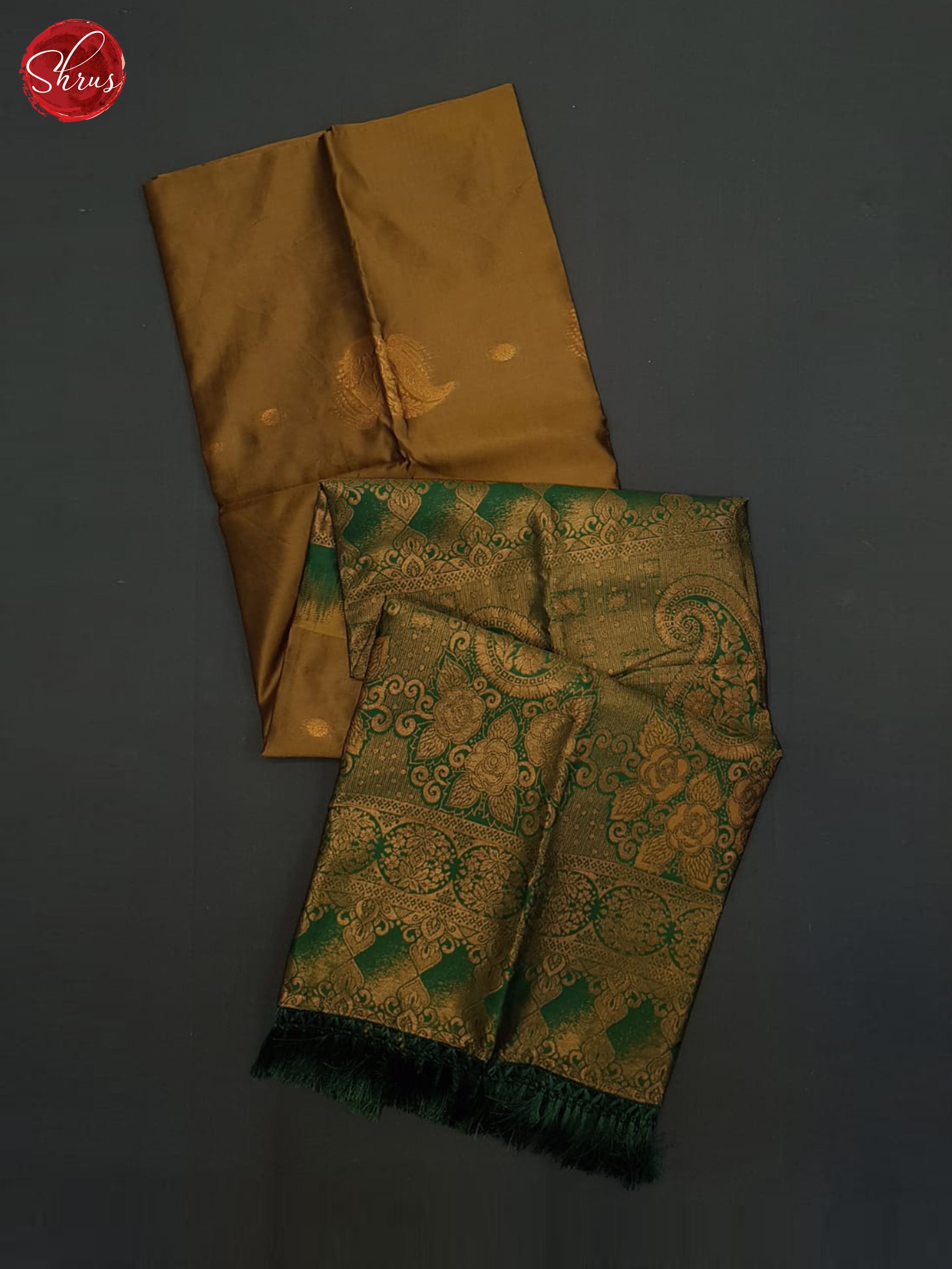 Brown And Green-Semi soft silk saree - Shop on ShrusEternity.com