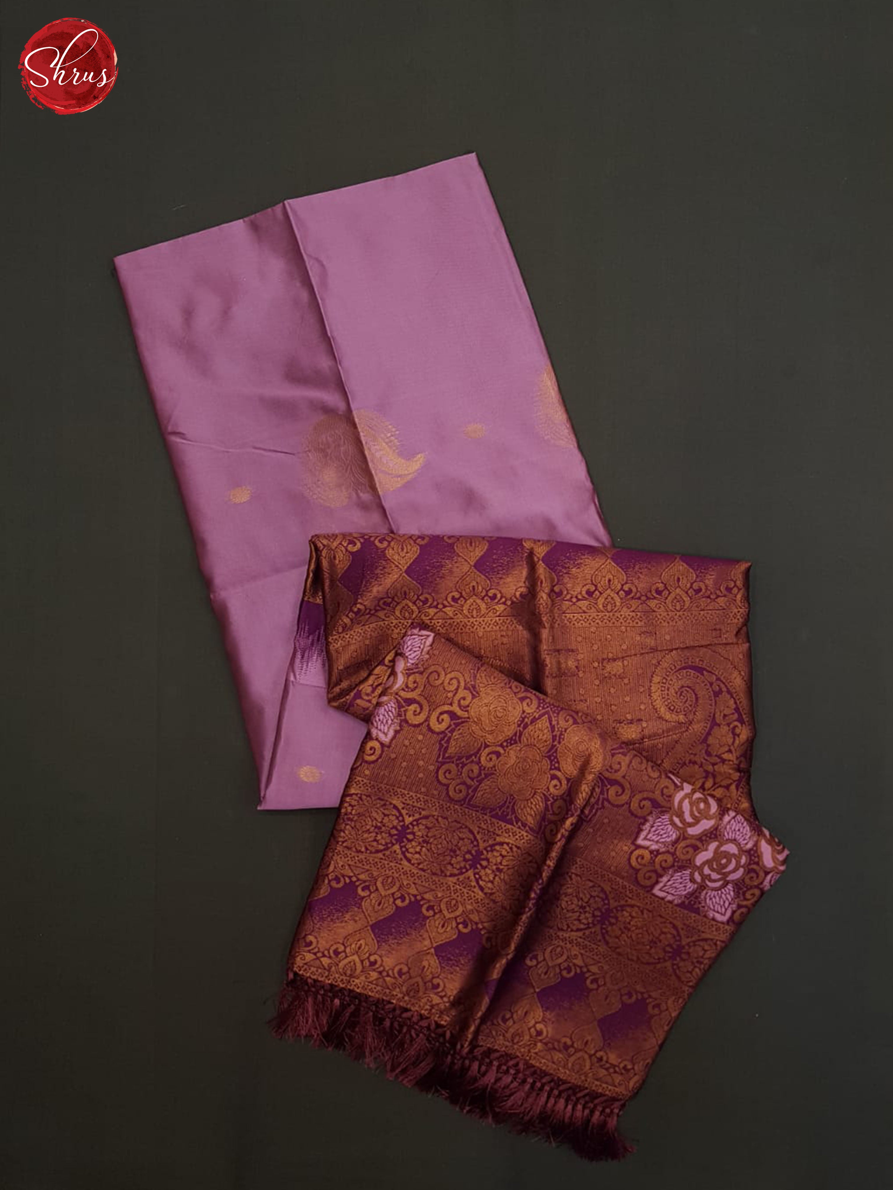 Lavender And wine-Semi Soft Silk Saree - Shop on ShrusEternity.com