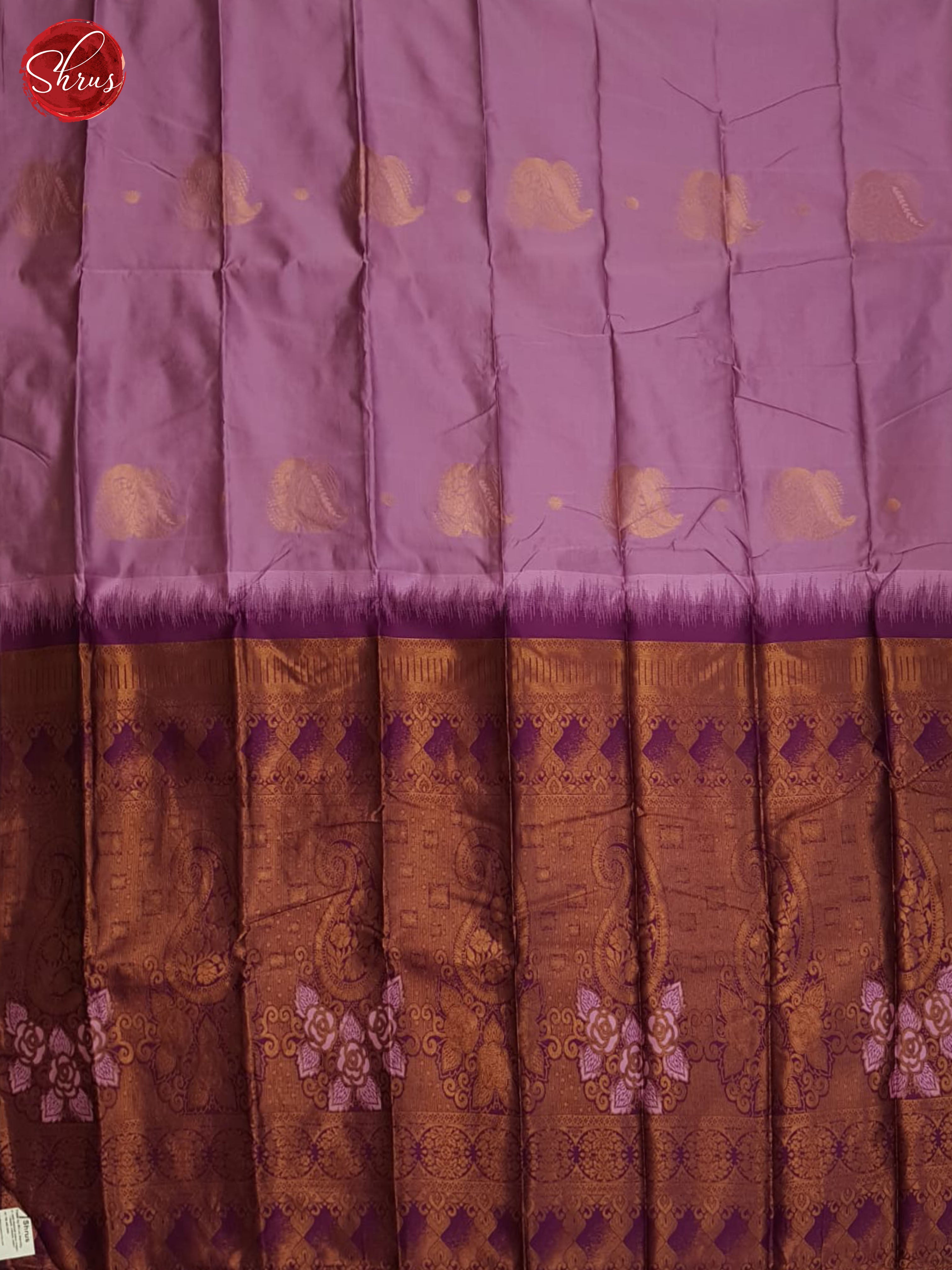 Lavender And wine-Semi Soft Silk Saree - Shop on ShrusEternity.com