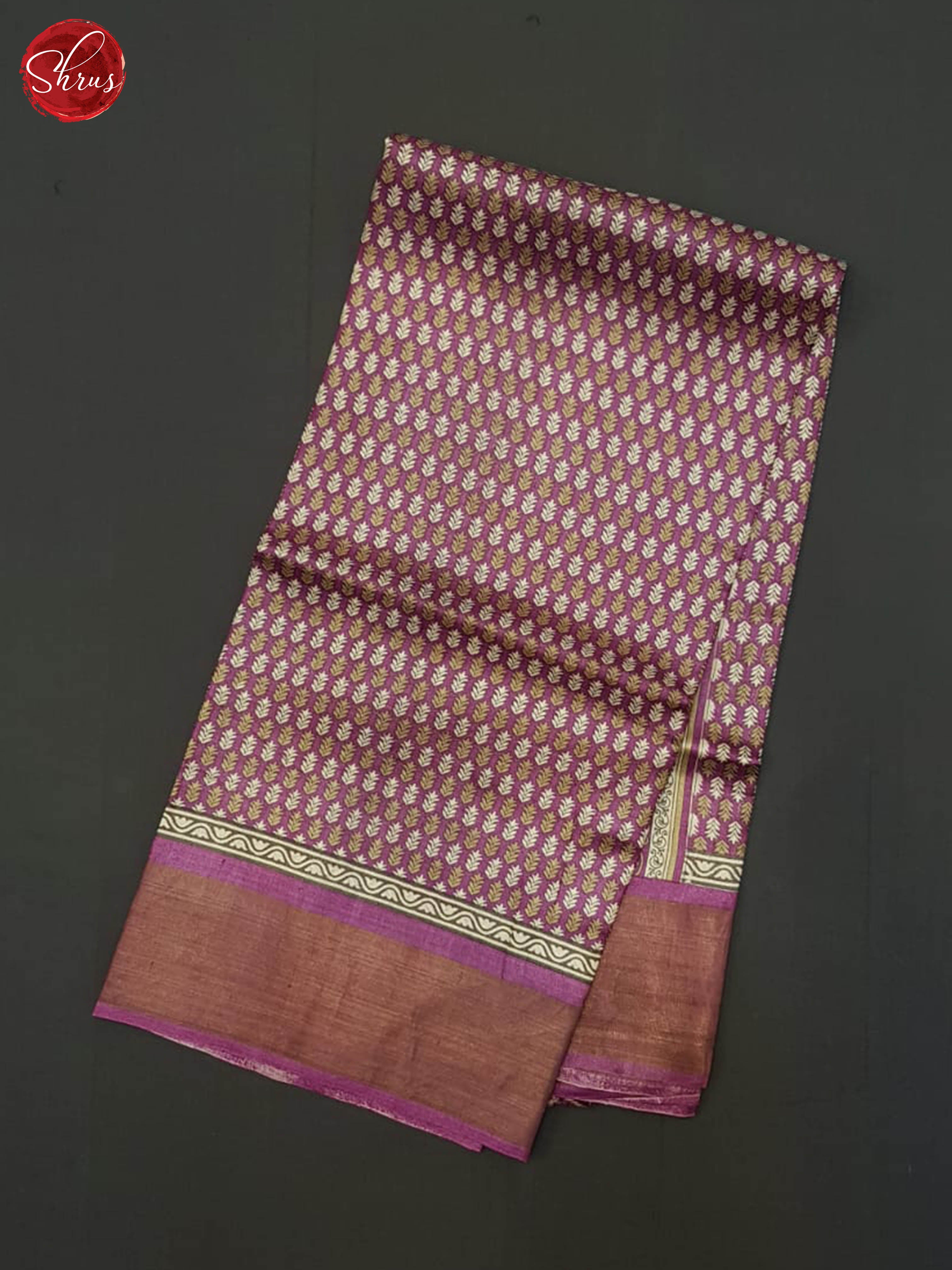 Vadamalli(Single Tone)- Tussar Silk Saree - Shop on ShrusEternity.com