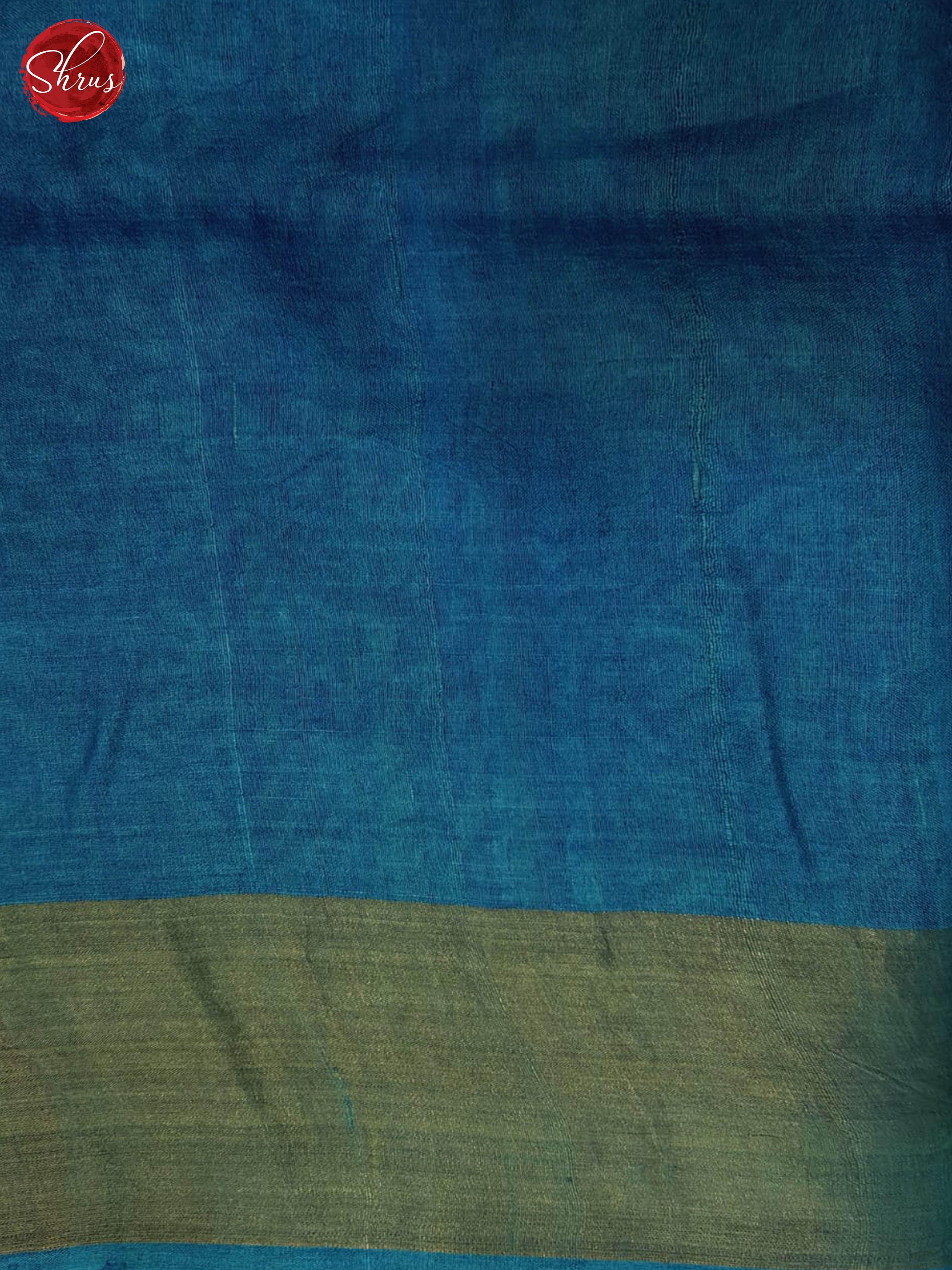 Blue(Single Tone)- Tussar Silk Saree - Shop on ShrusEternity.com