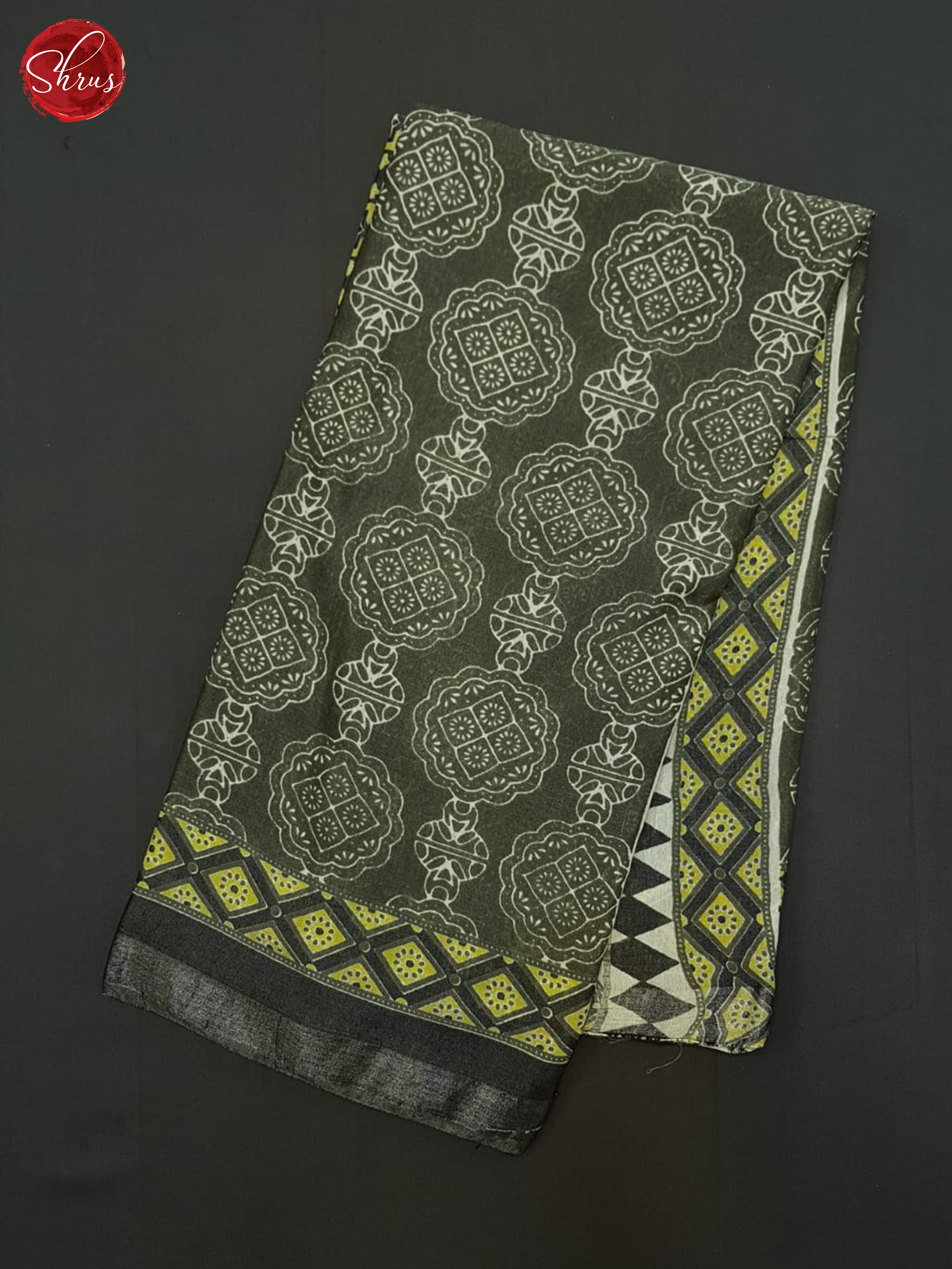 Grey and Green - Jaipur cotton Saree - Shop on ShrusEternity.com