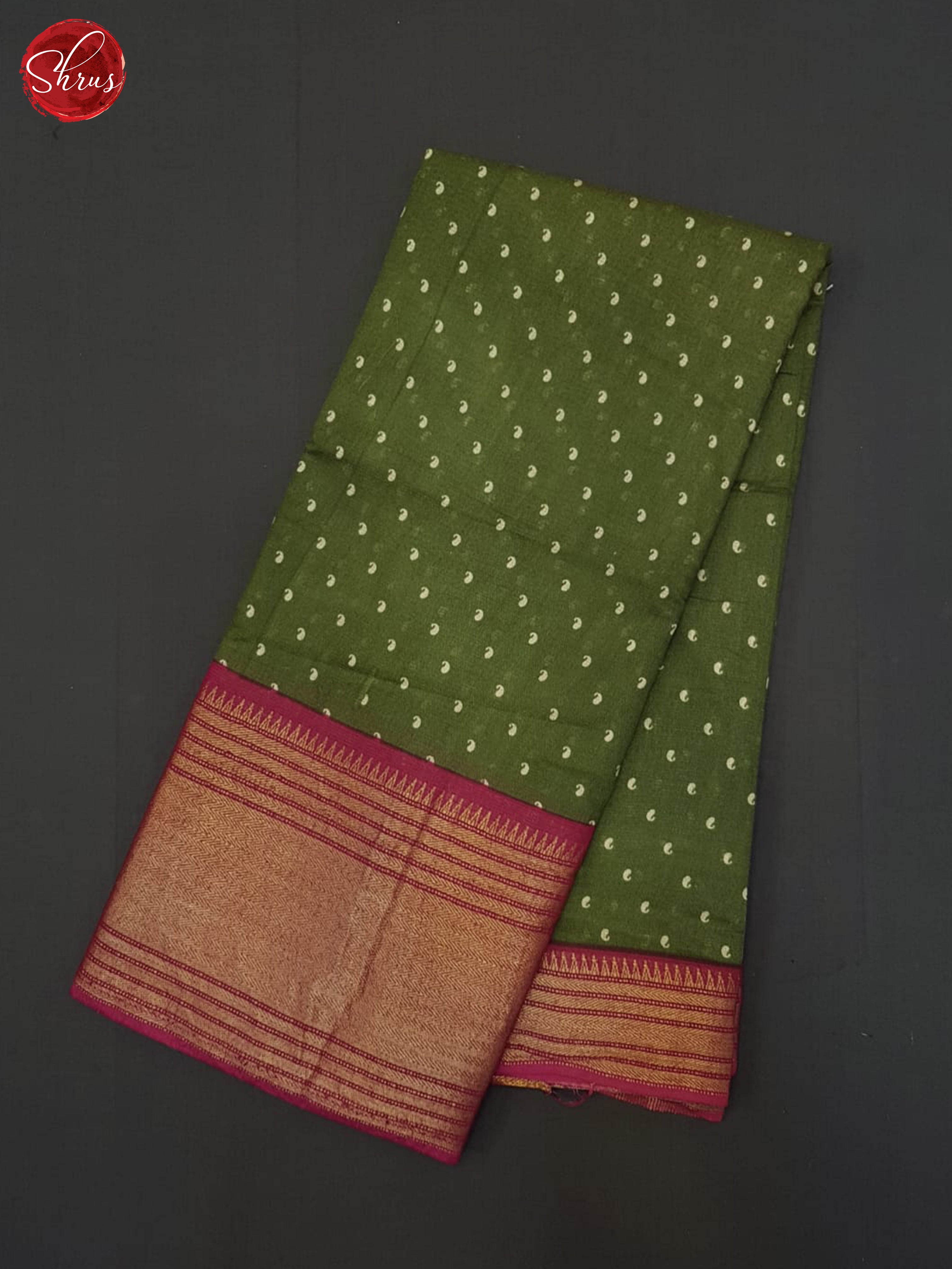 Green & Pink  - Semi Tussar Saree - Shop on ShrusEternity.com