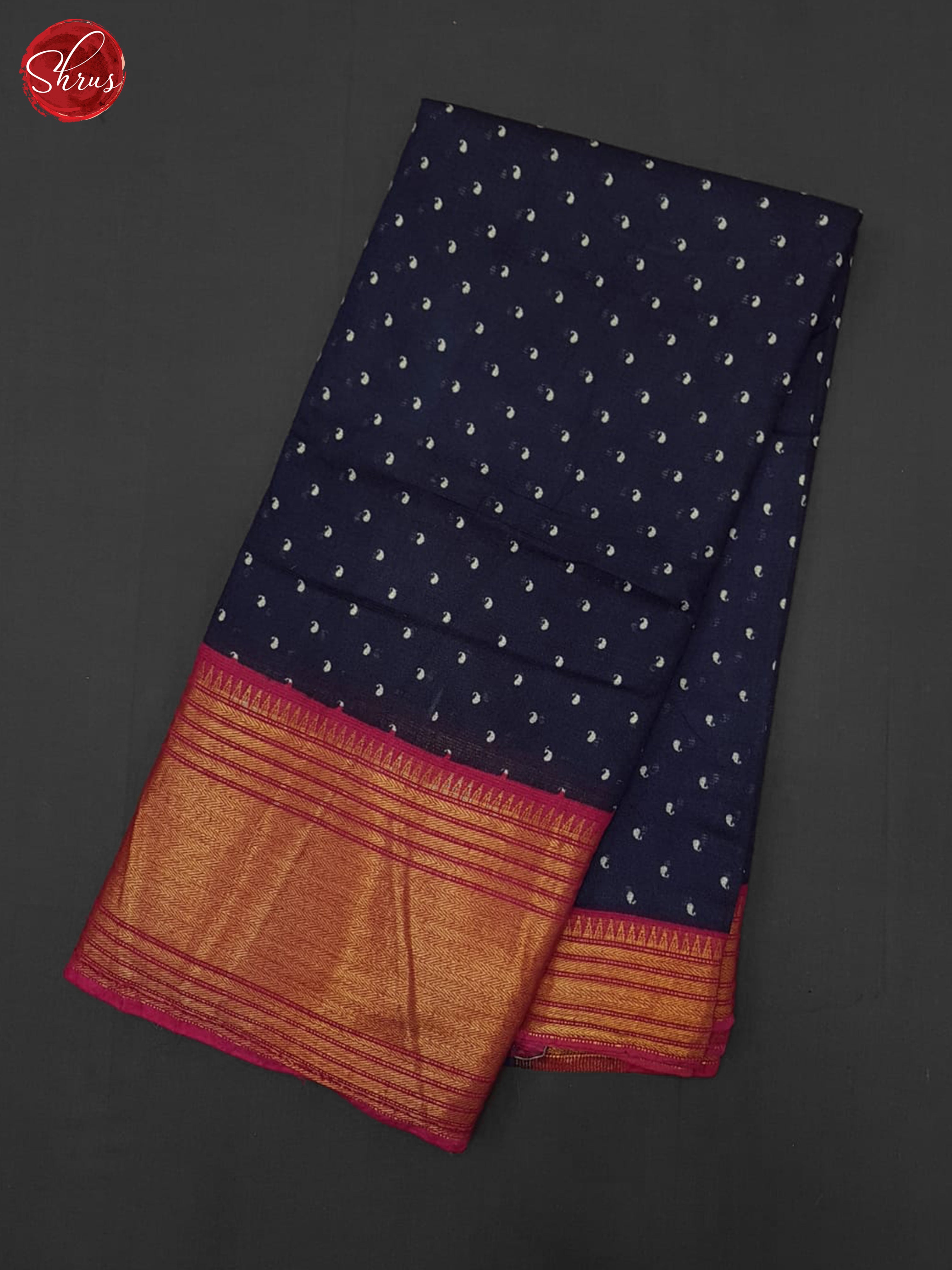 Blue & Pink- Semi Tussar Saree - Shop on ShrusEternity.com