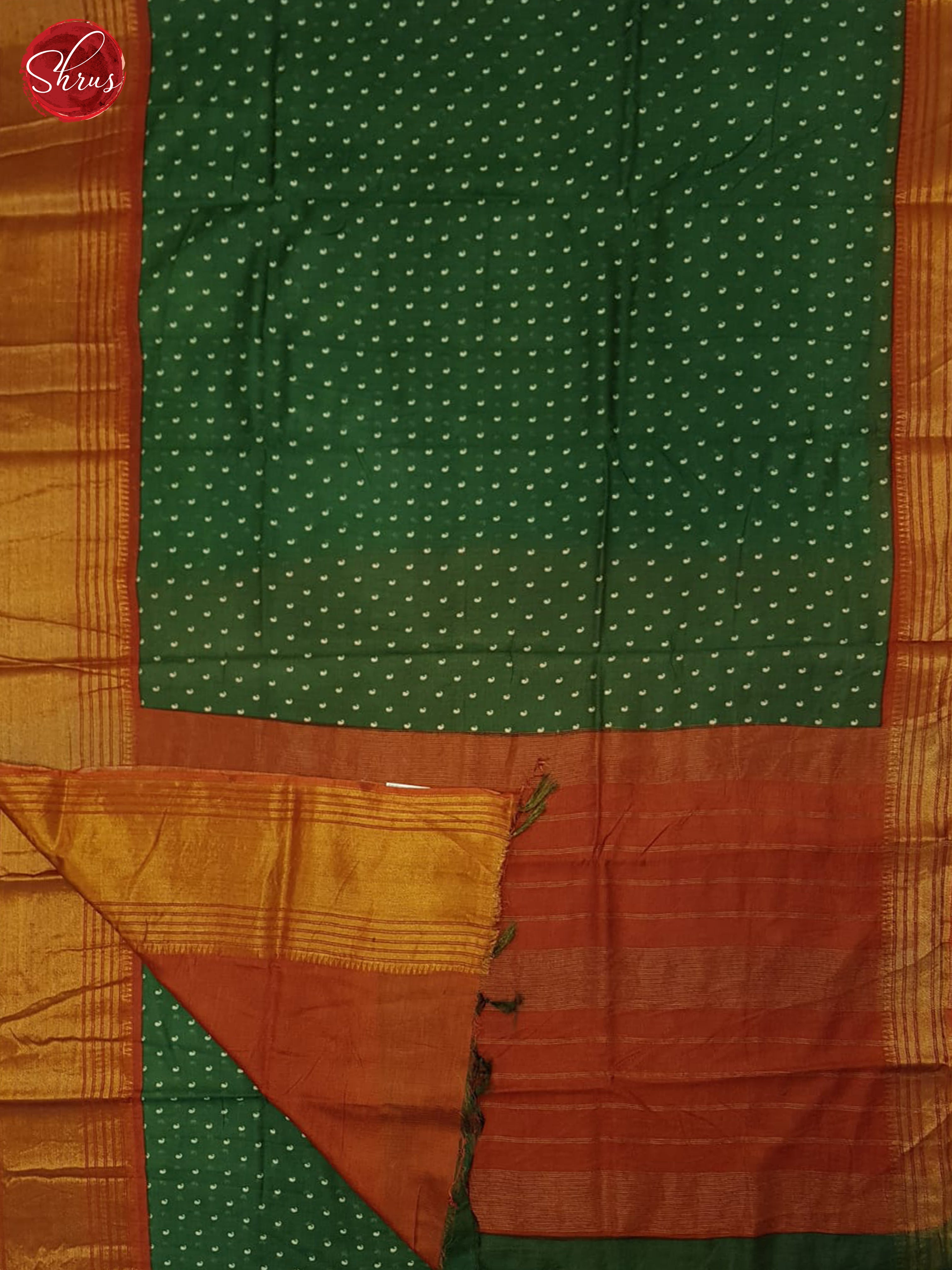 Green & Brick - Semi Tussar Saree - Shop on ShrusEternity.com