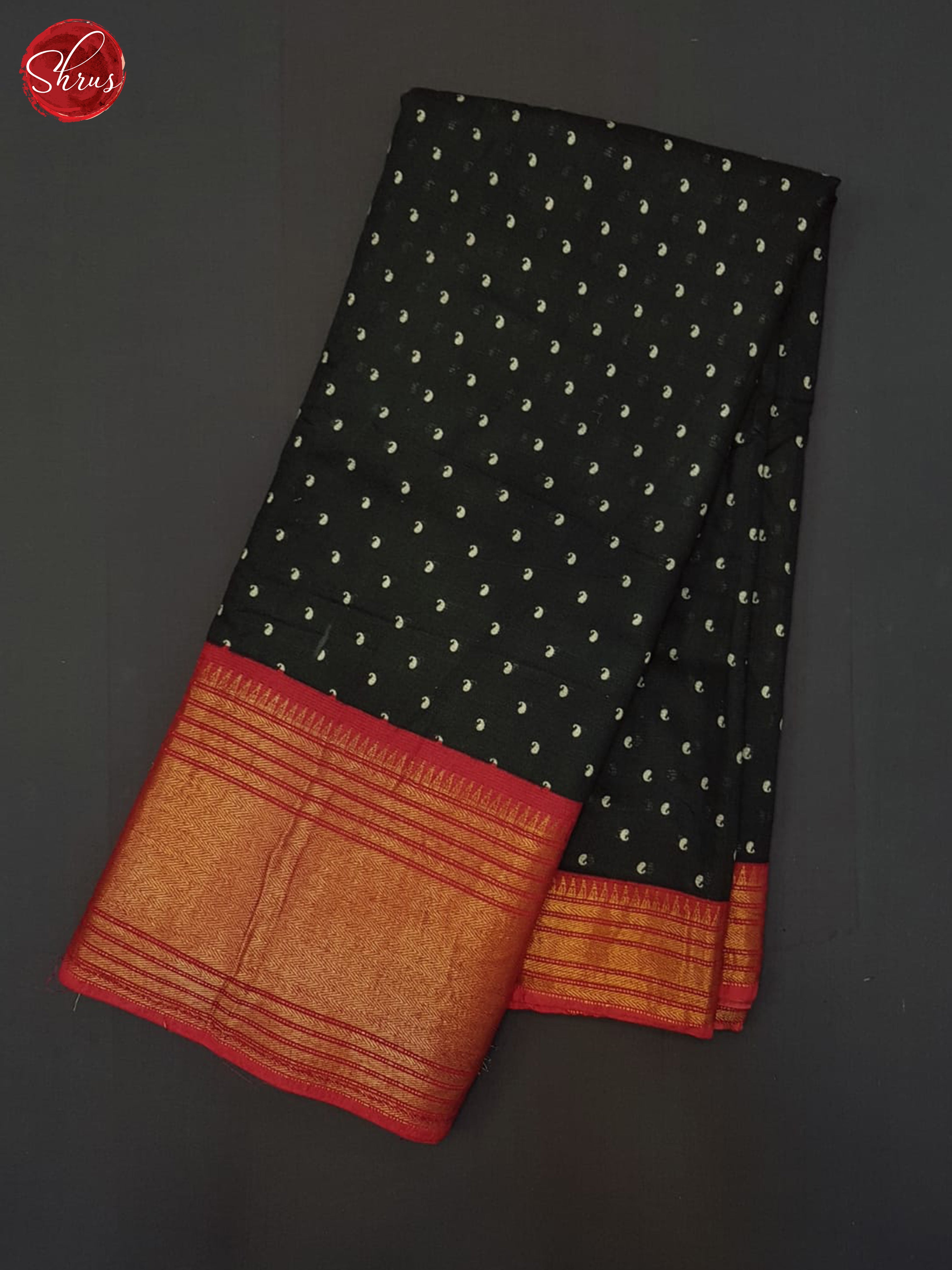 Black & Red - Semi Tussar Saree - Shop on ShrusEternity.com