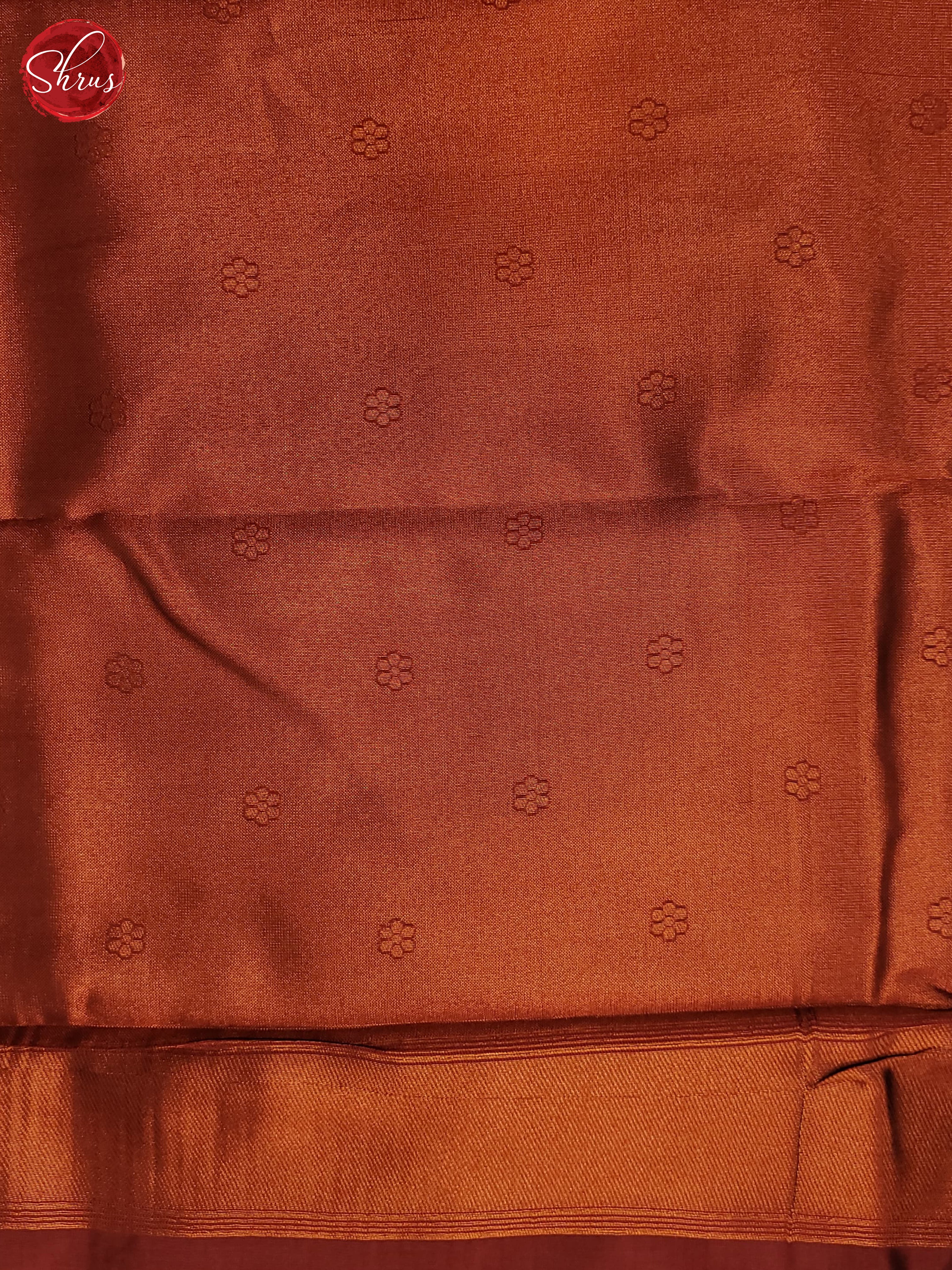 Light Brown& Red - Semi Tissue Saree - Shop on ShrusEternity.com