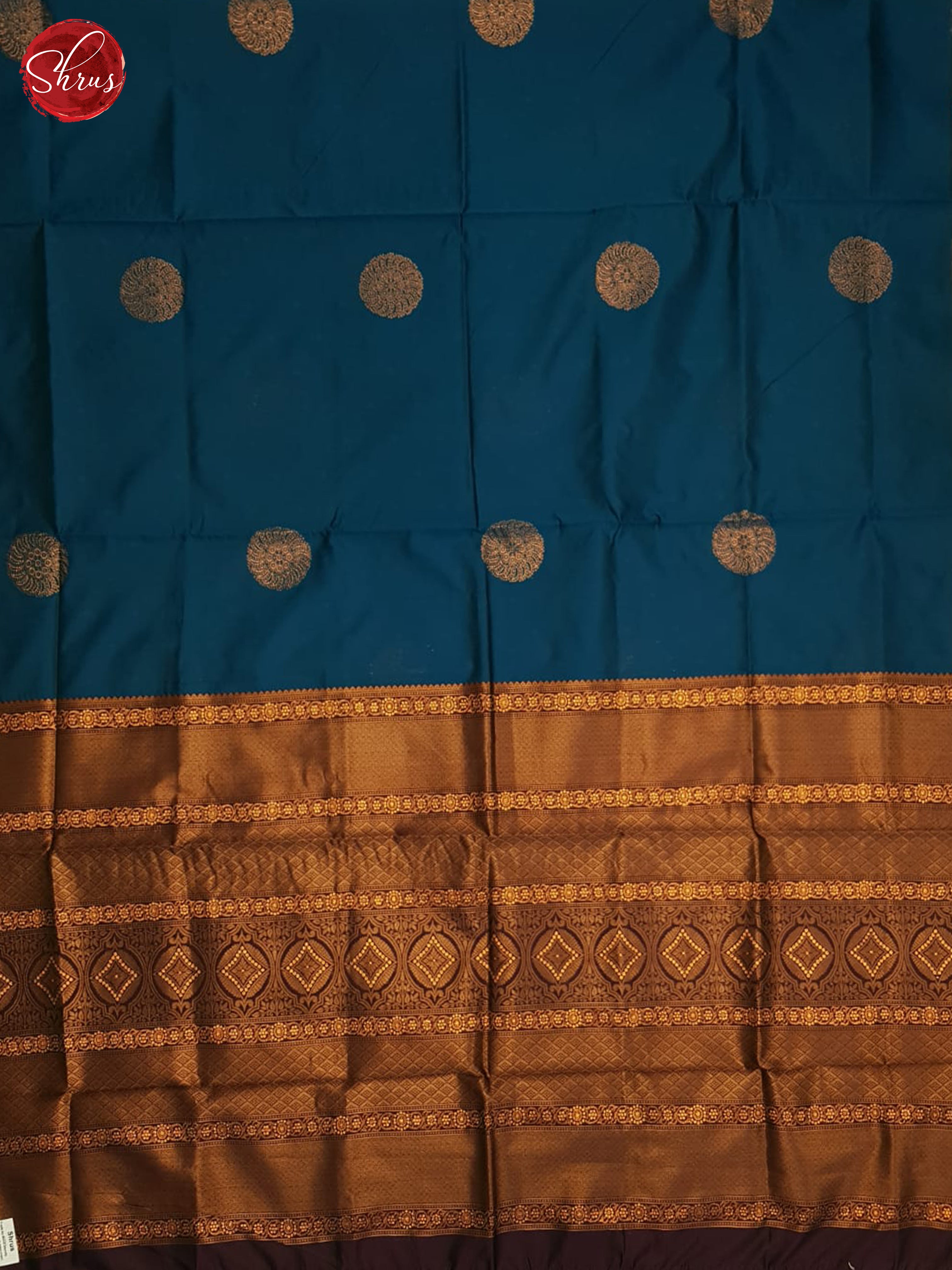 Blue And Wine- Semi soft silk saree - Shop on ShrusEternity.com