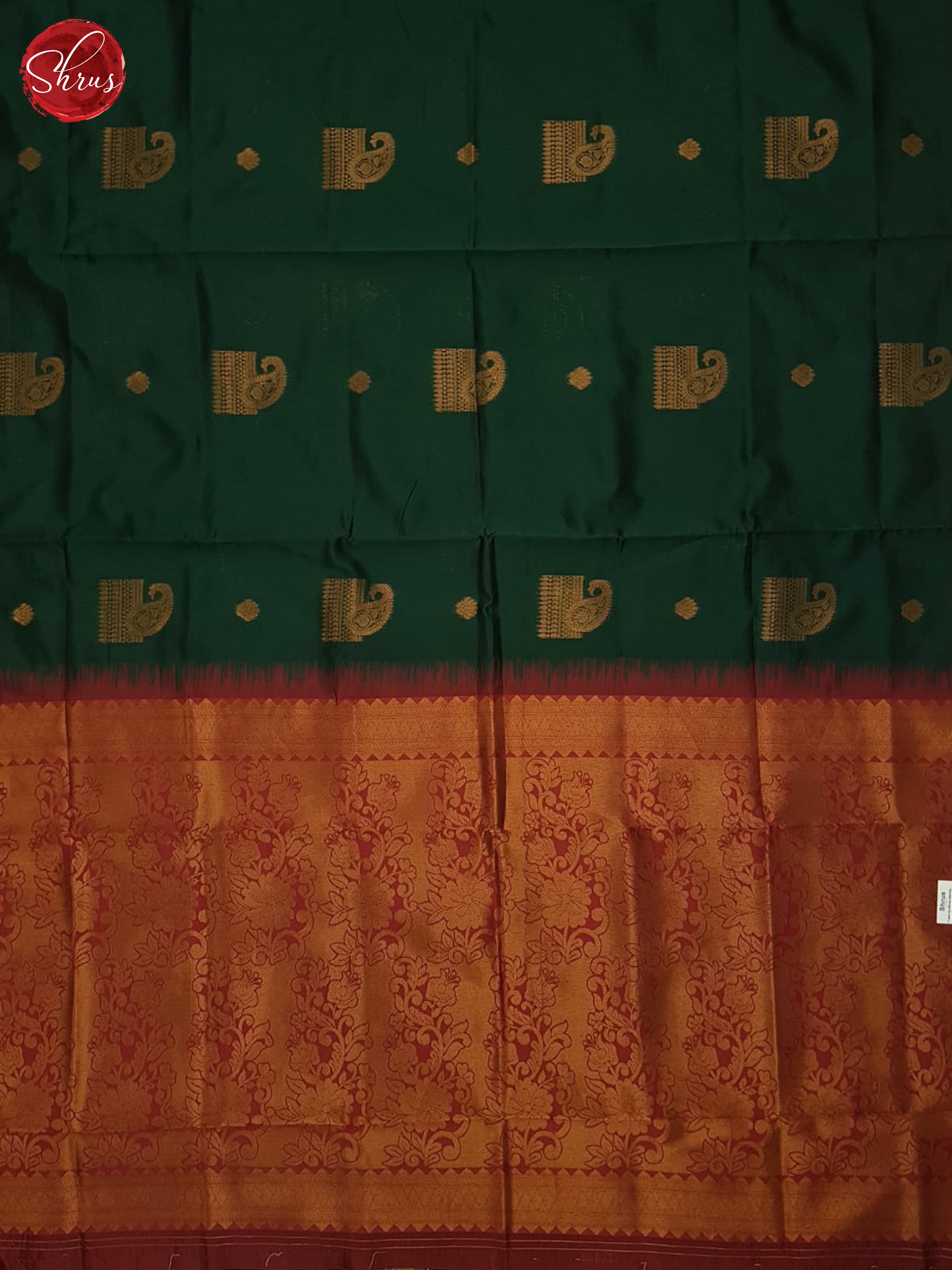 Green & Arakku Maroon-Semi Softsilk Saree - Shop on ShrusEternity.com