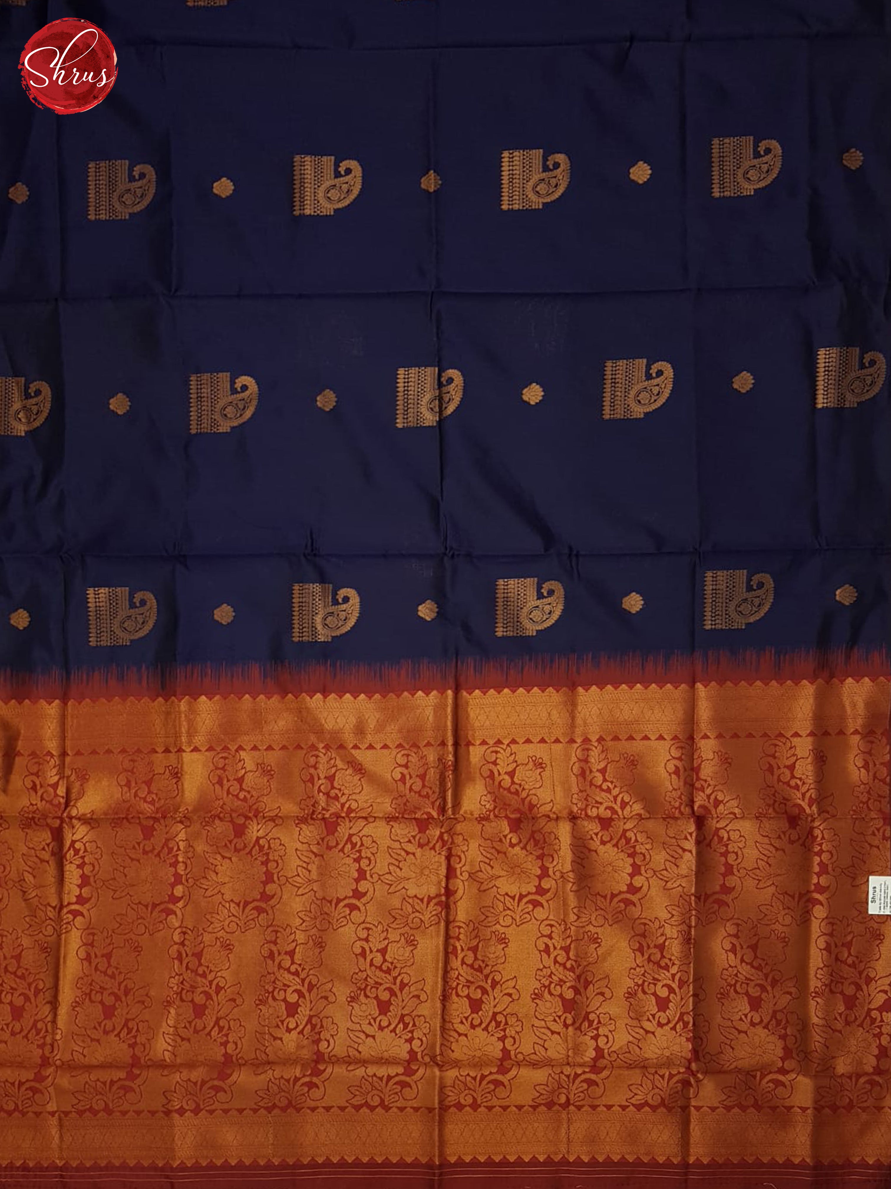 Blue & Araku Maroon -Semi Softsilk Saree - Shop on ShrusEternity.com