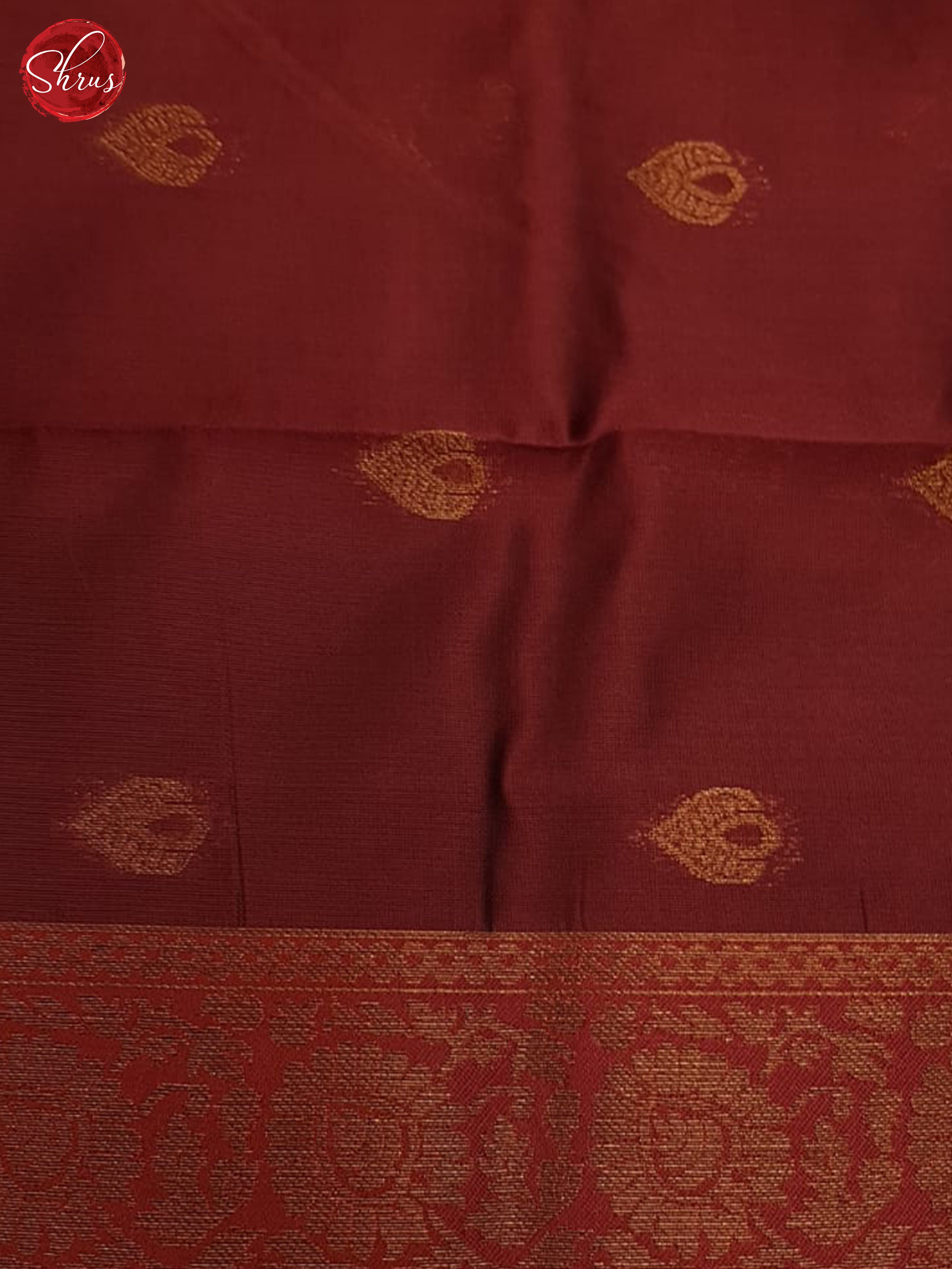 Blue And Arakku Maroon- Semi Soft Silk Saree - Shop on ShrusEternity.com