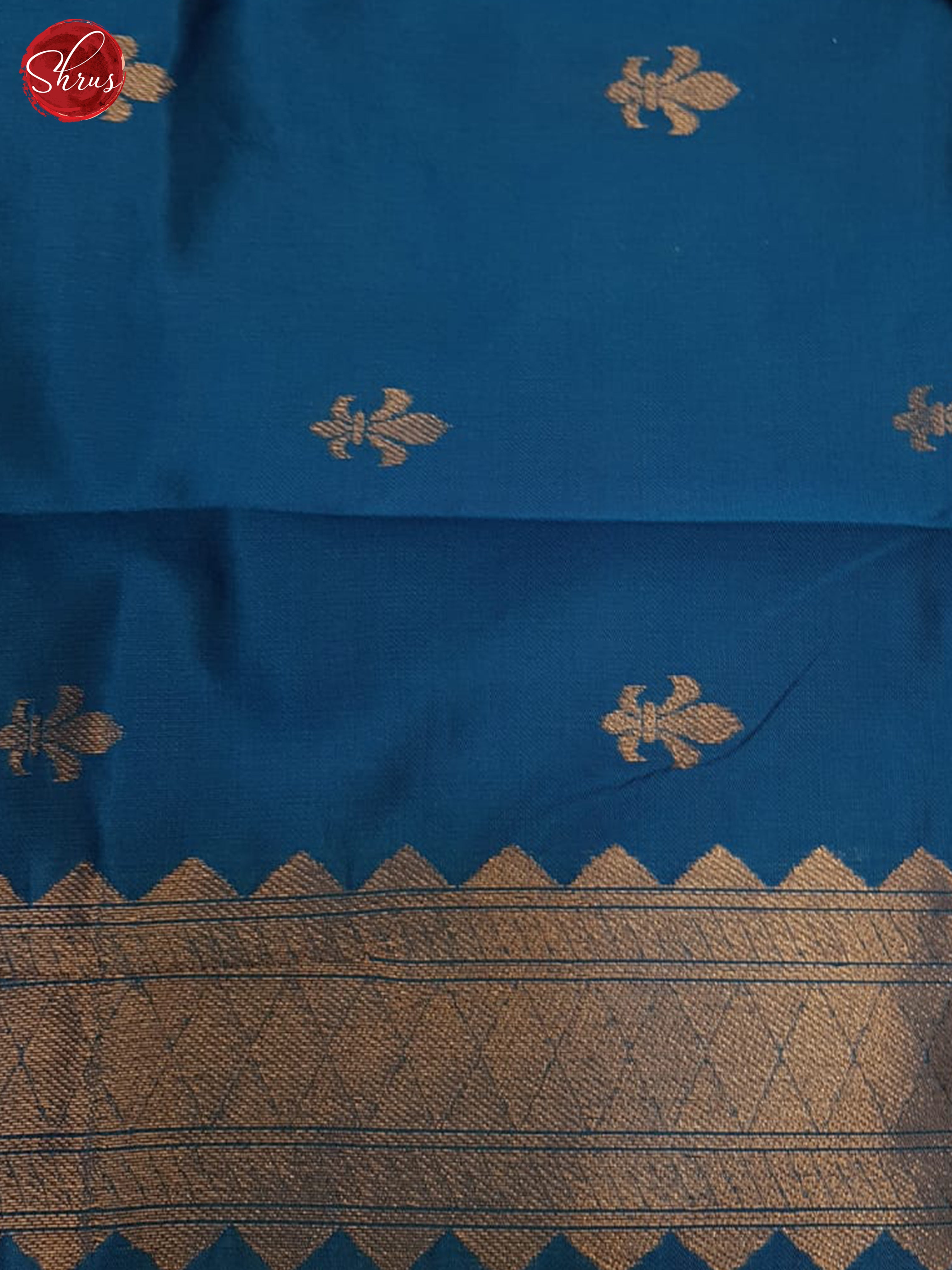 Mustard And Blue- Semi Soft Silk Saree - Shop on ShrusEternity.com