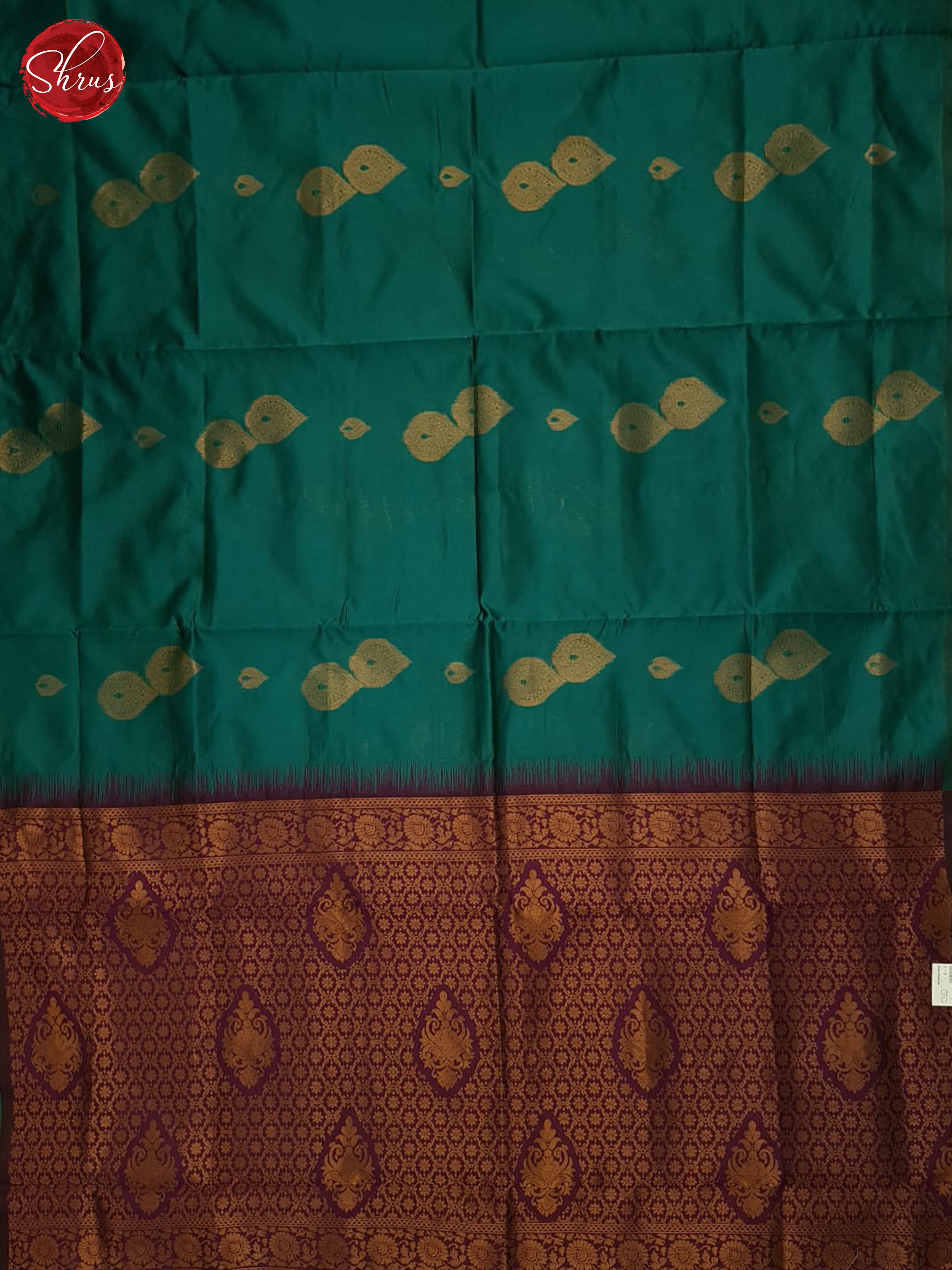 Green & Wine -Semi Softsilk Saree - Shop on ShrusEternity.com