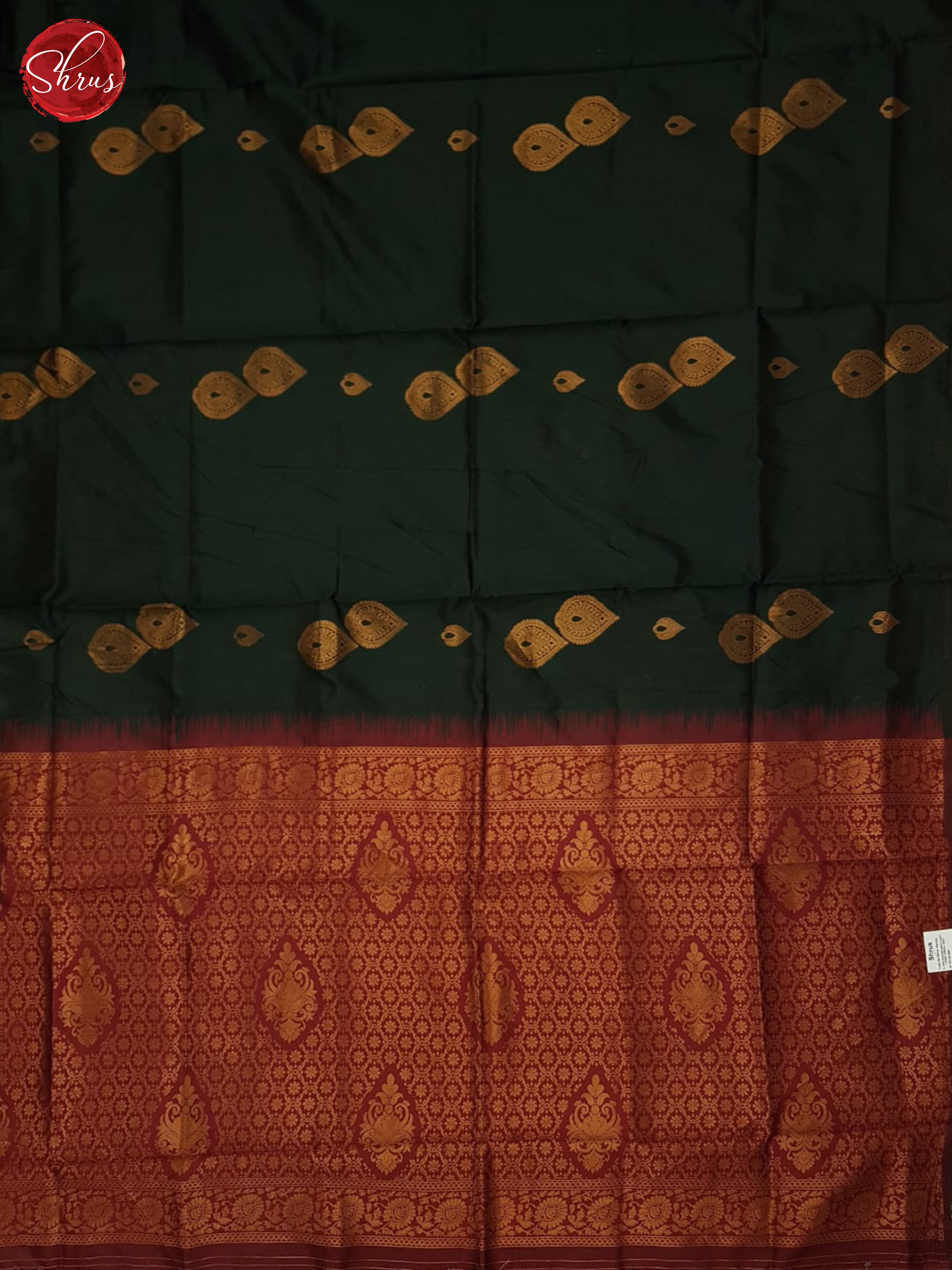 Green & Arakku Maroon-Semi Softsilk Saree - Shop on ShrusEternity.com