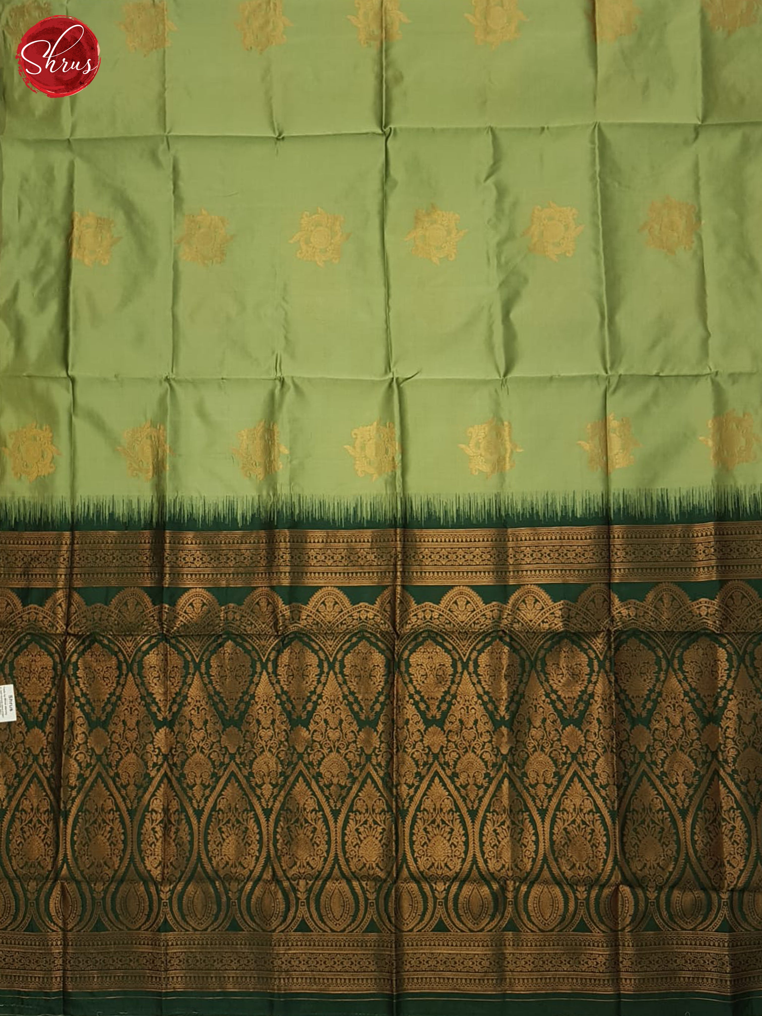 Pista Green & Green - Semi Soft Silk Saree - Shop on ShrusEternity.com