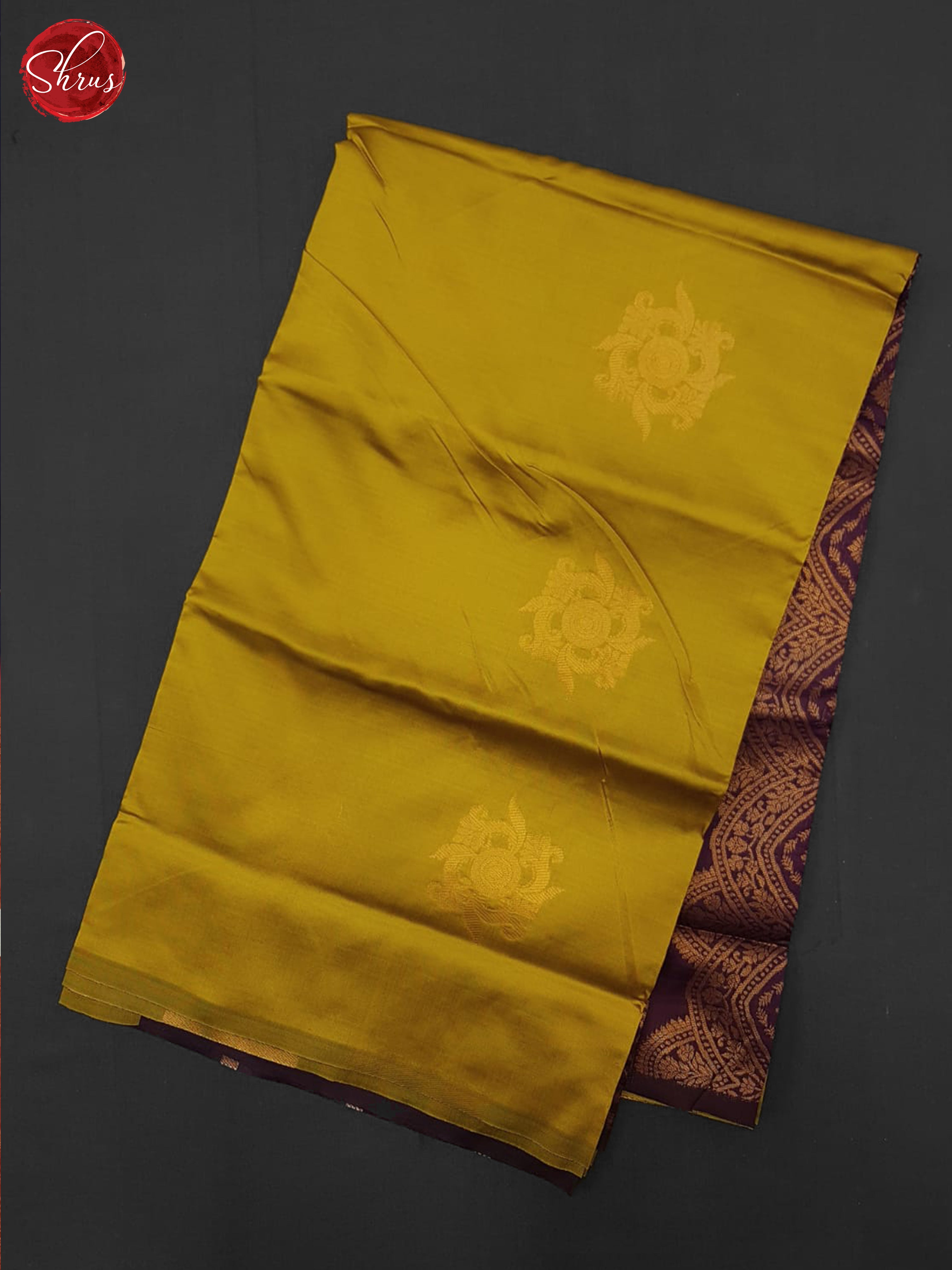 Mustard And Wine- Semi Soft Silk Saree - Shop on ShrusEternity.com