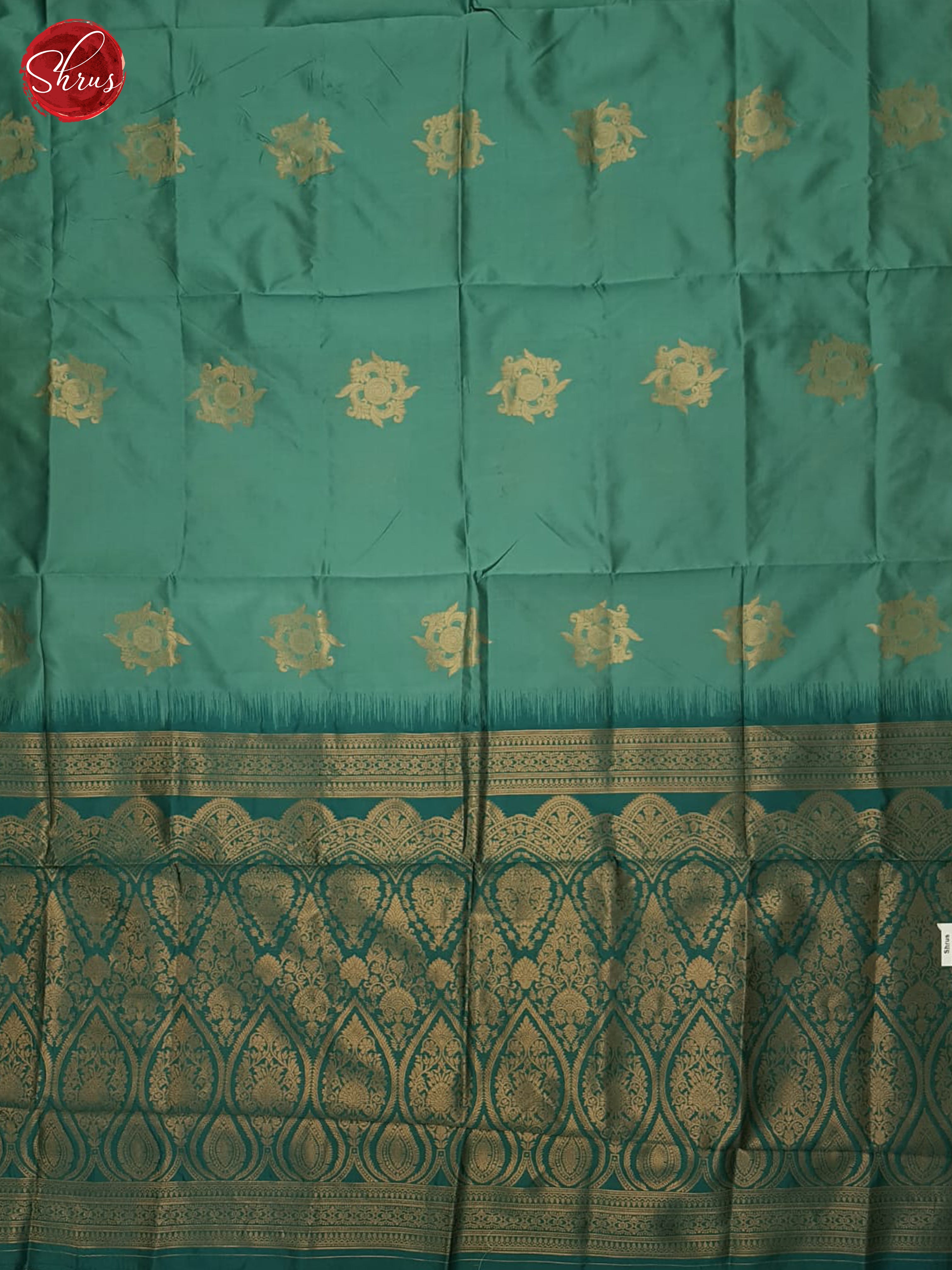 Teal Blue & Blue -Semi Softsilk Saree - Shop on ShrusEternity.com