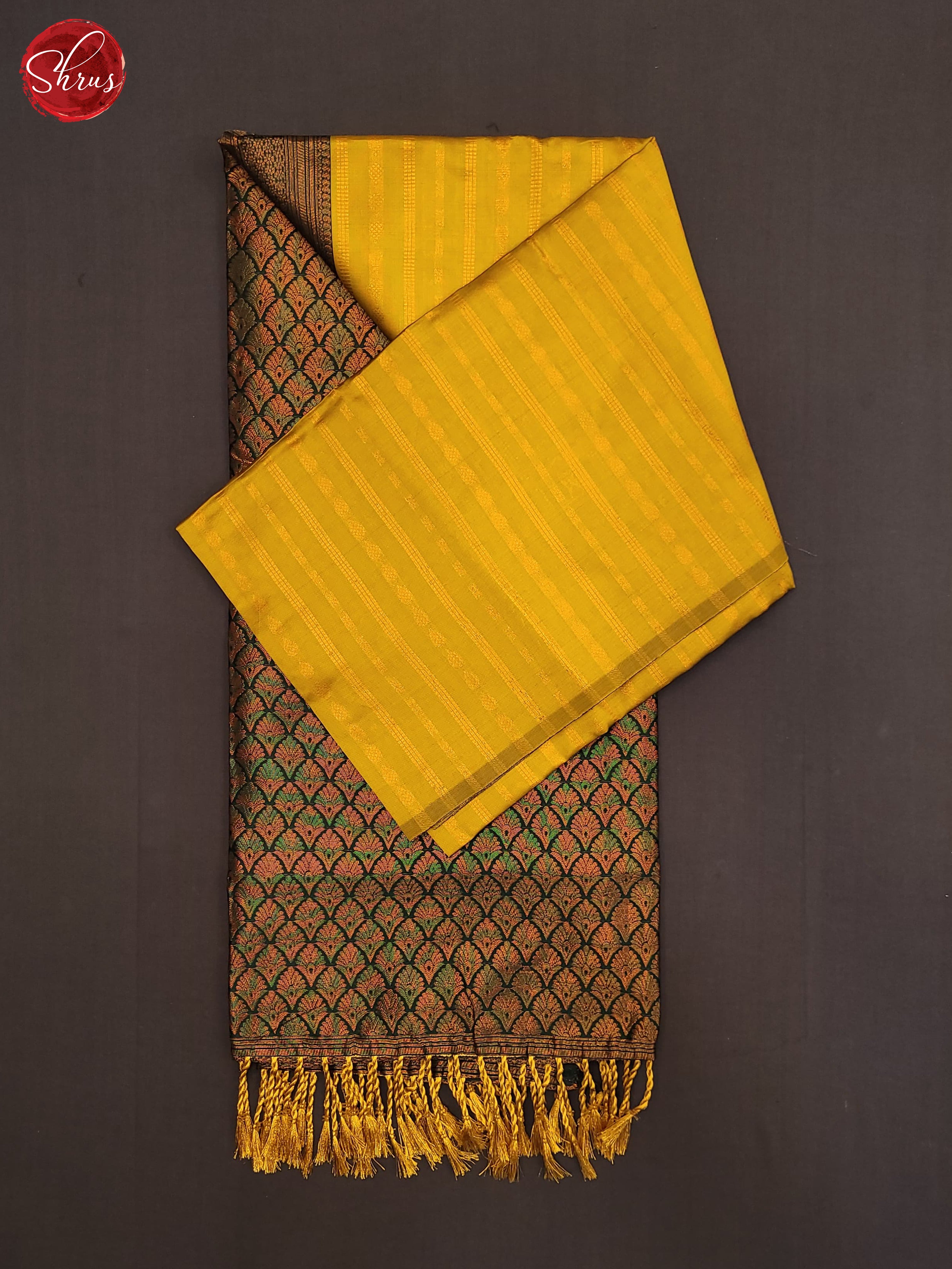 Yellow & Green- Semi Softsilk Saree - Shop on ShrusEternity.com