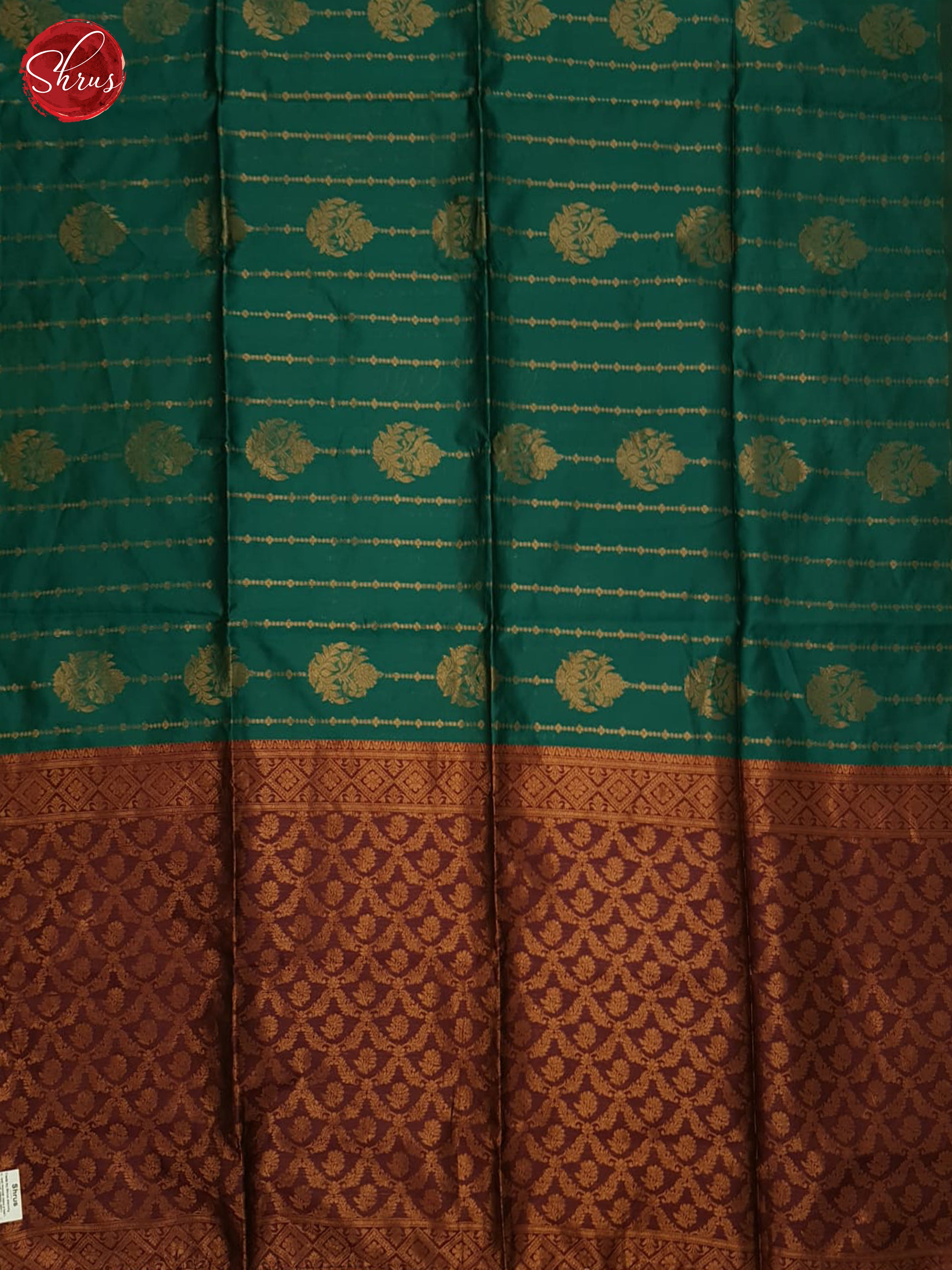 Green & Deep Wine- Semi Softsilk Saree - Shop on ShrusEternity.com