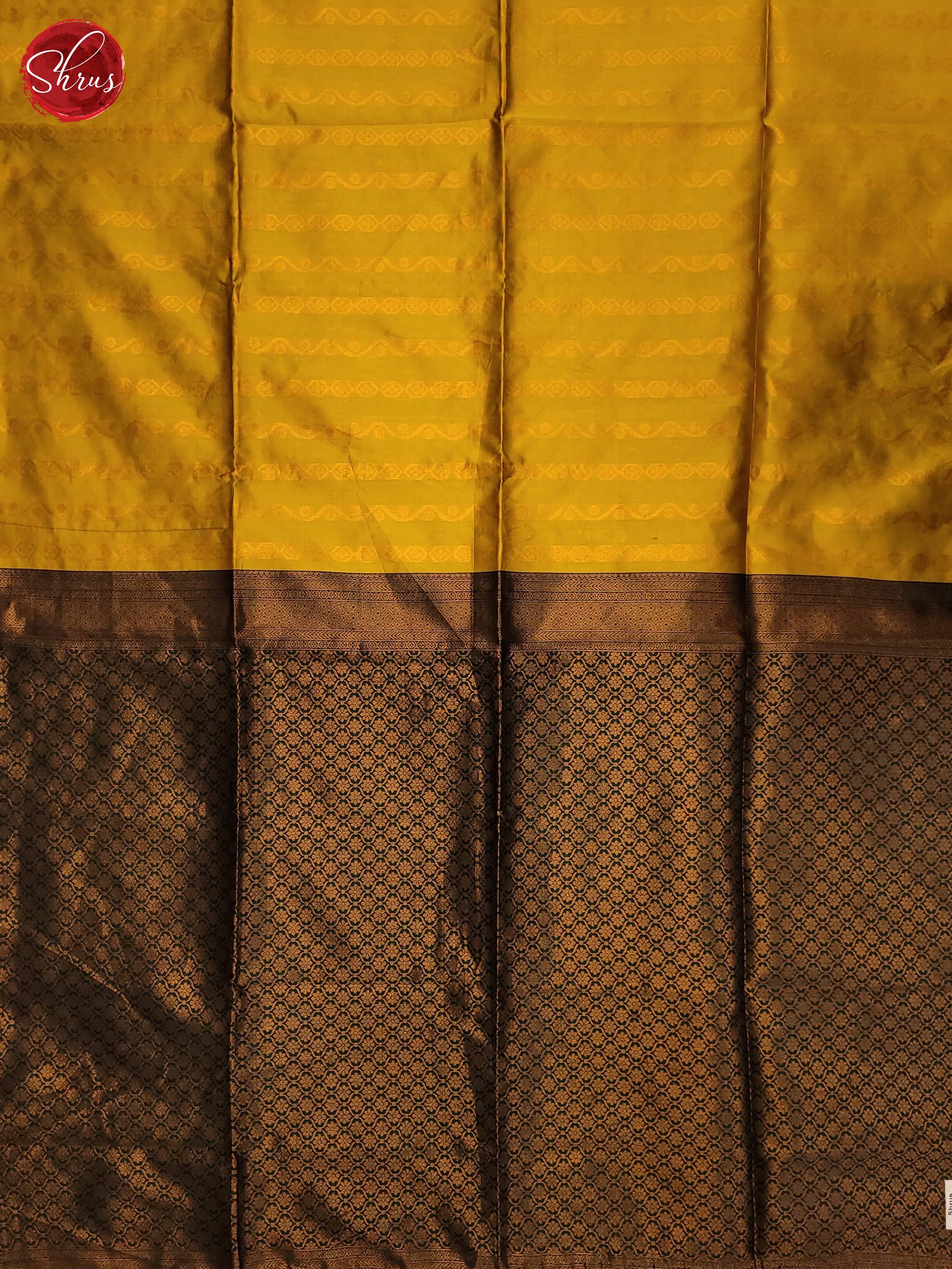 Yellow & Green - Semi Softsilk Saree - Shop on ShrusEternity.com