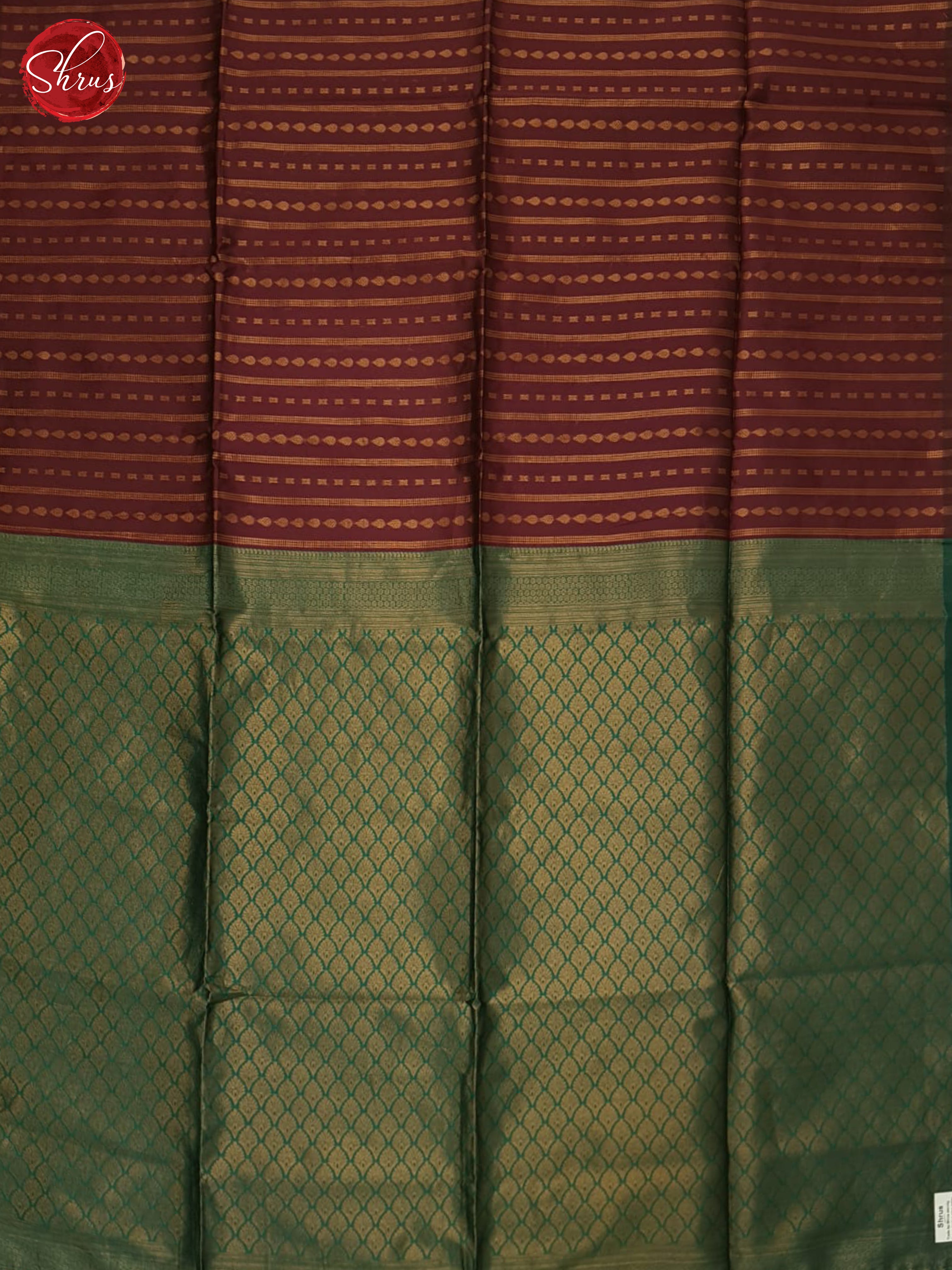 Maroon & Green - Semi Softsilk Saree - Shop on ShrusEternity.com