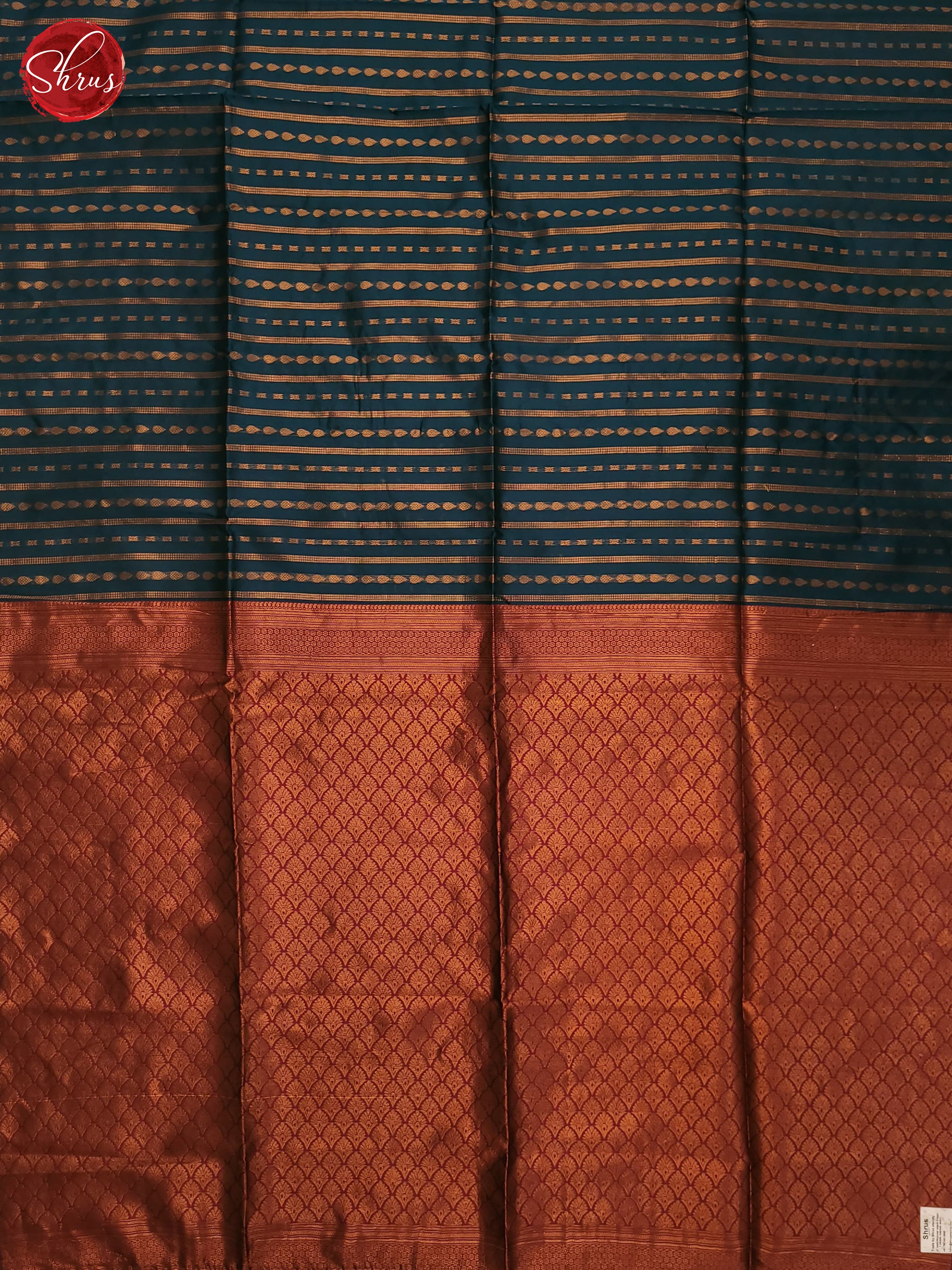 German Blue& Maroon- Semi Softsilk Saree - Shop on ShrusEternity.com