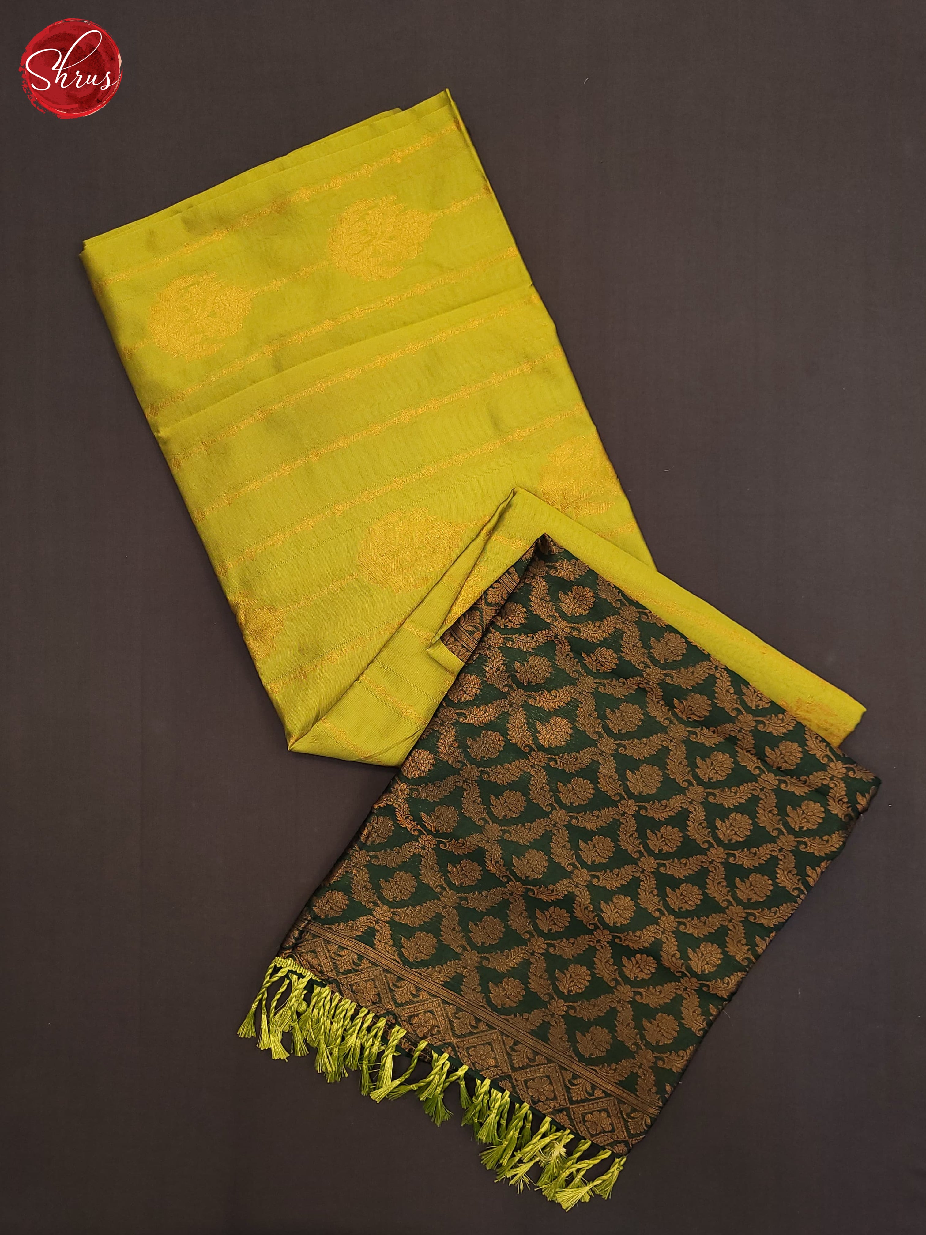 Madhulir Green & Green - Semi Softsilk Saree - Shop on ShrusEternity.com