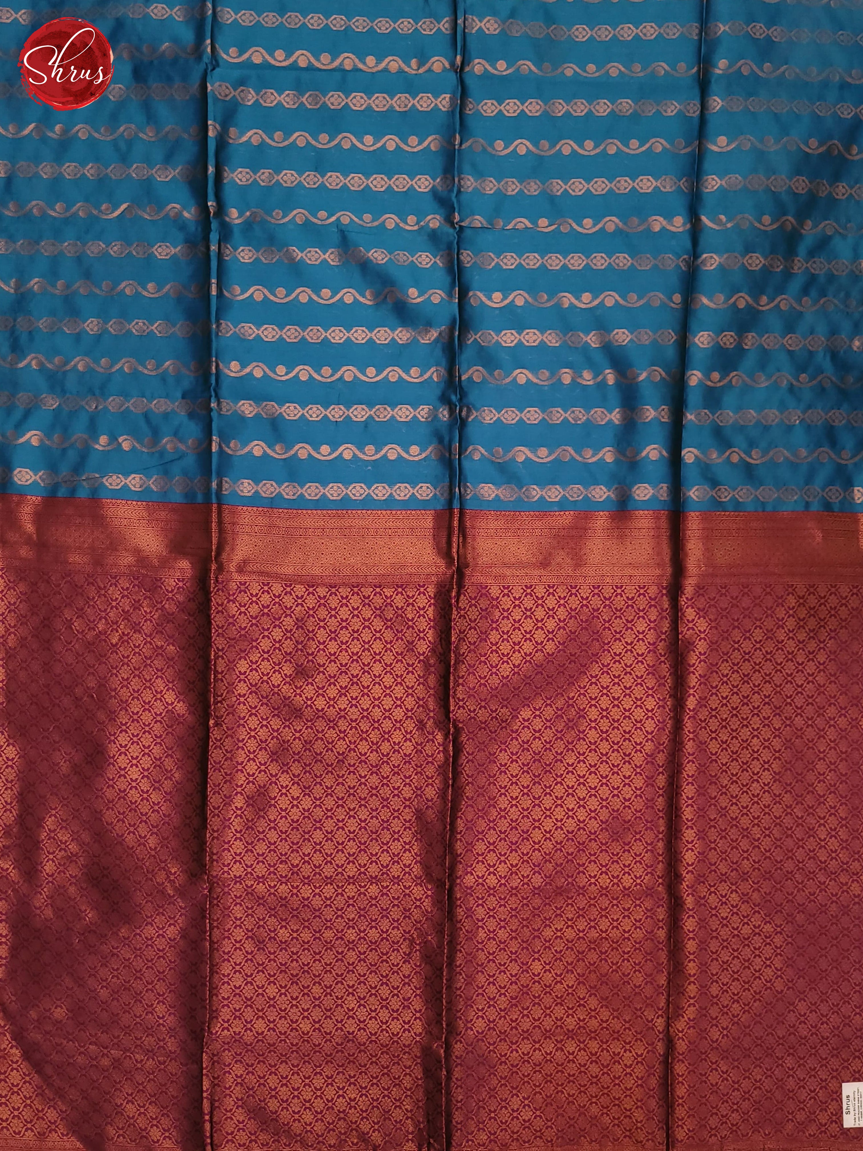 Blue & Pink - Semi Softsilk Saree - Shop on ShrusEternity.com