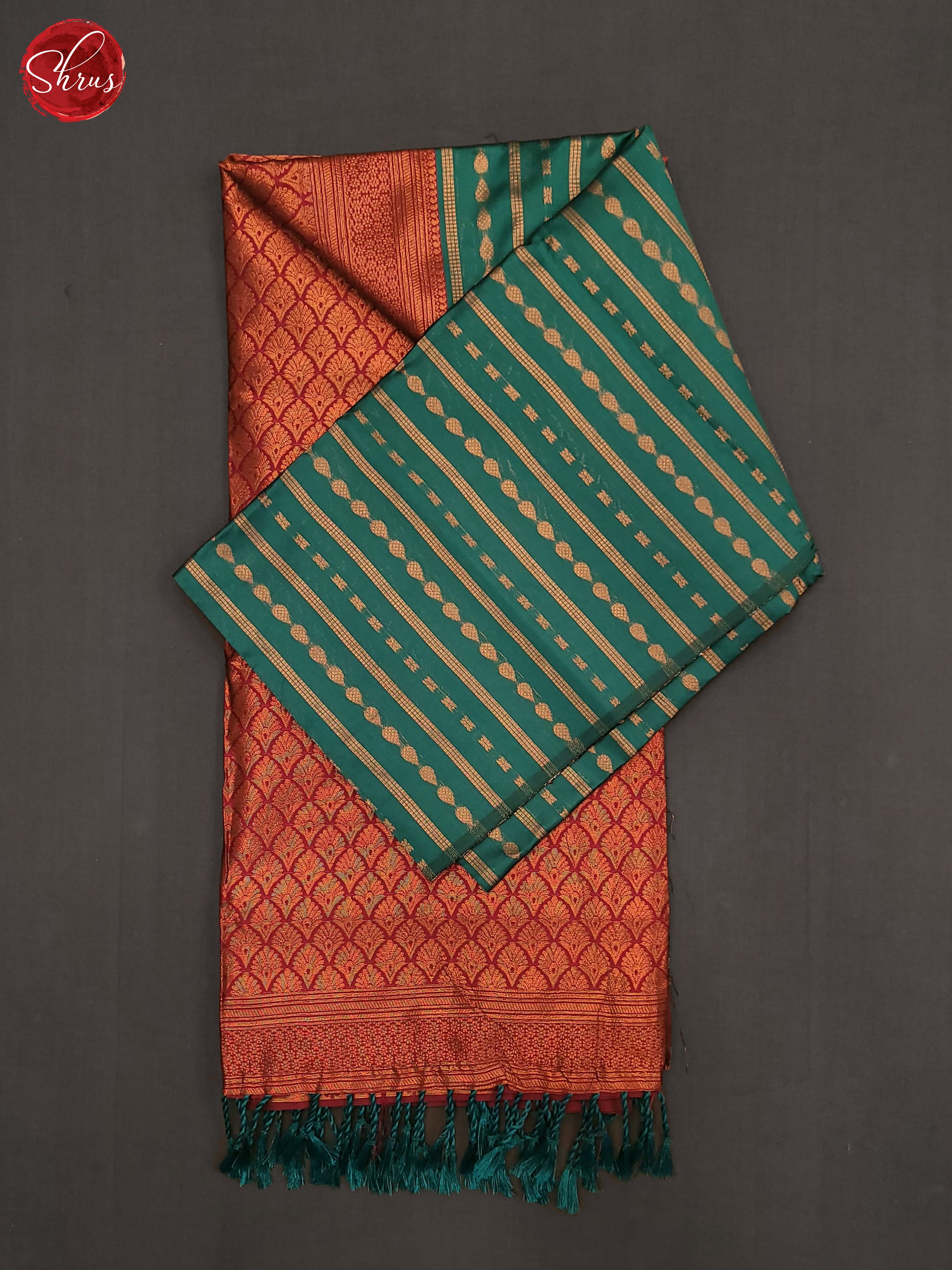 Green & Maroon- Semi Softsilk Saree - Shop on ShrusEternity.com