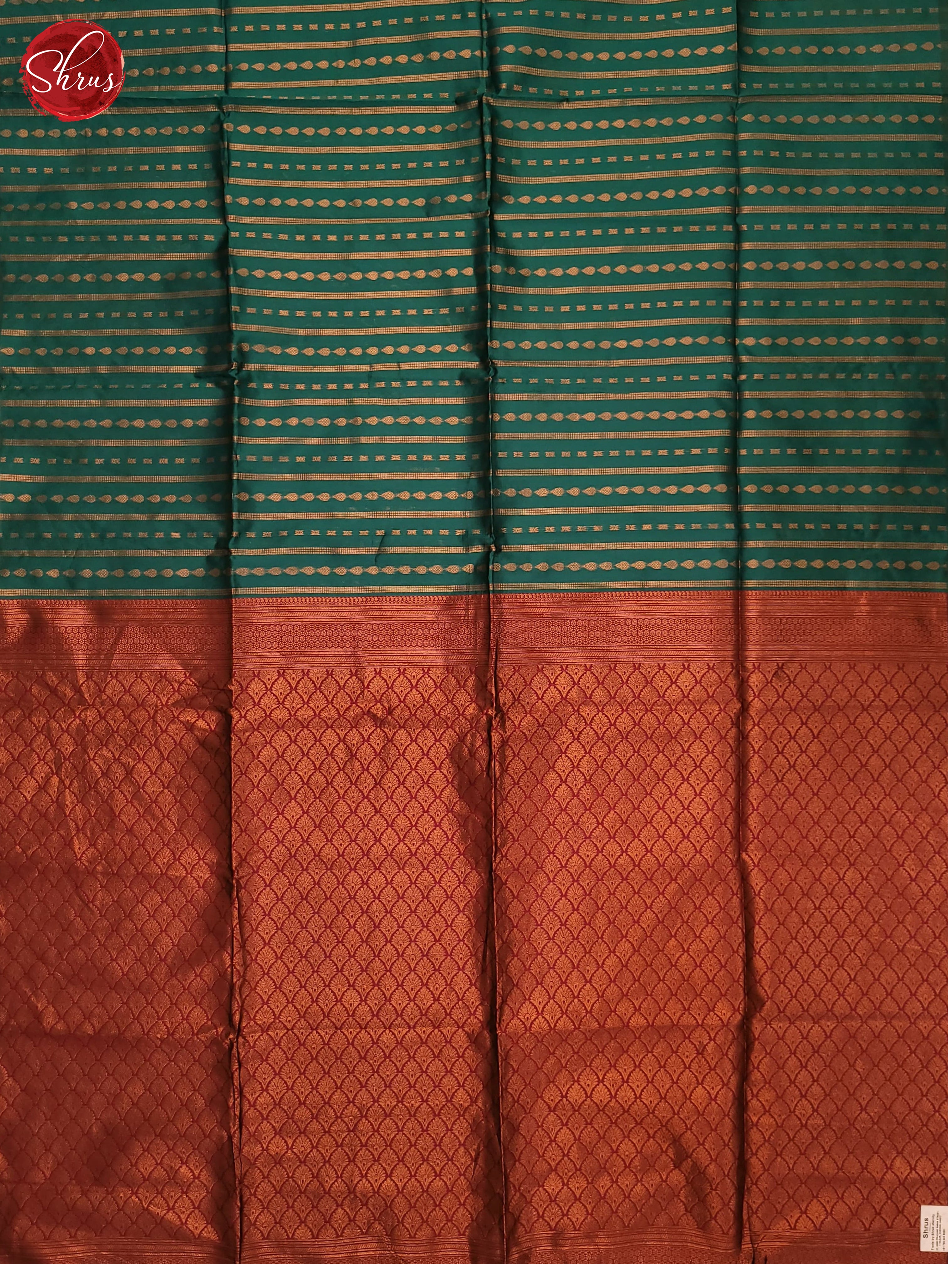 Green & Maroon- Semi Softsilk Saree - Shop on ShrusEternity.com