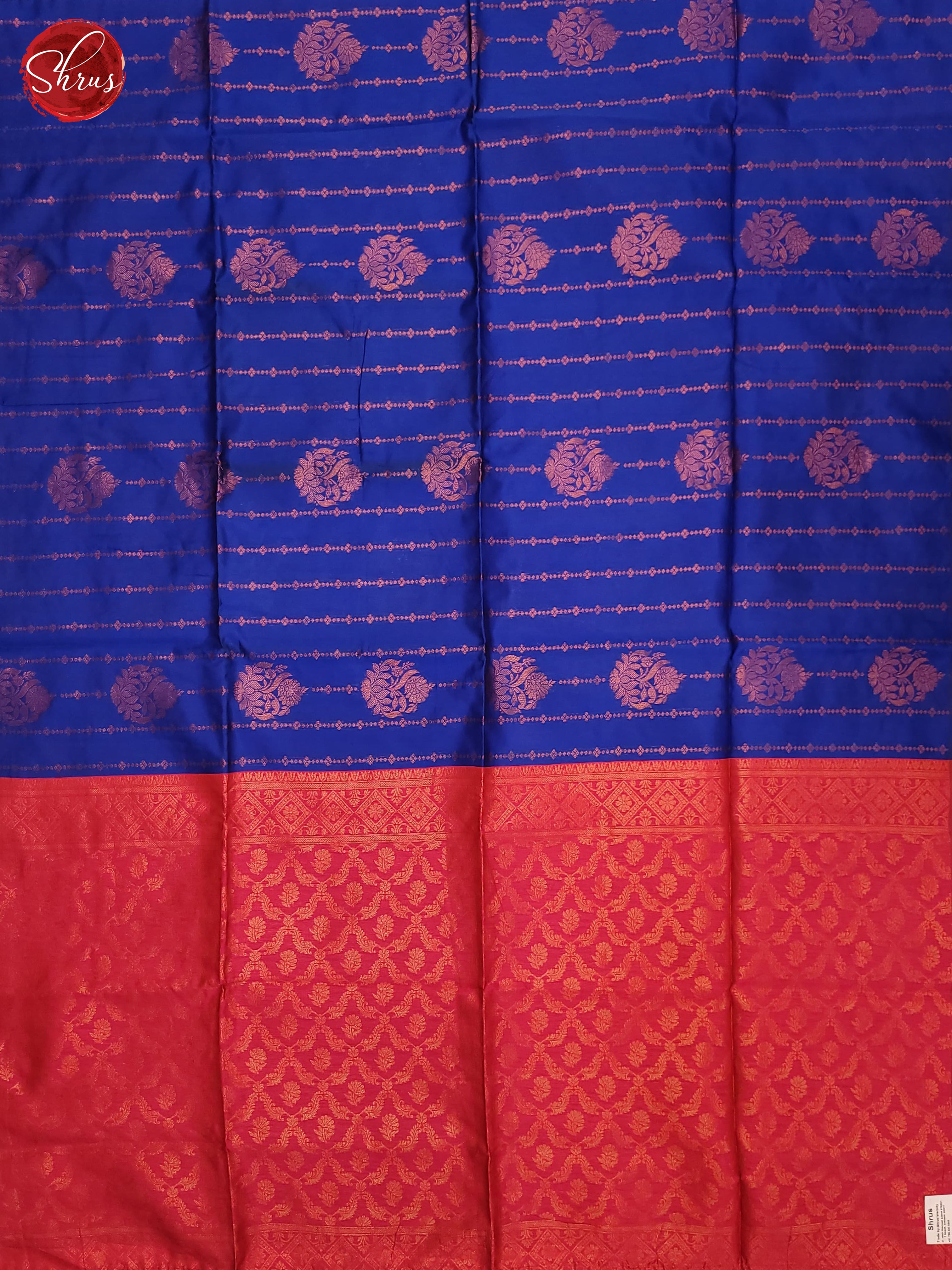 Blue & Pink- Semi Softsilk Saree - Shop on ShrusEternity.com