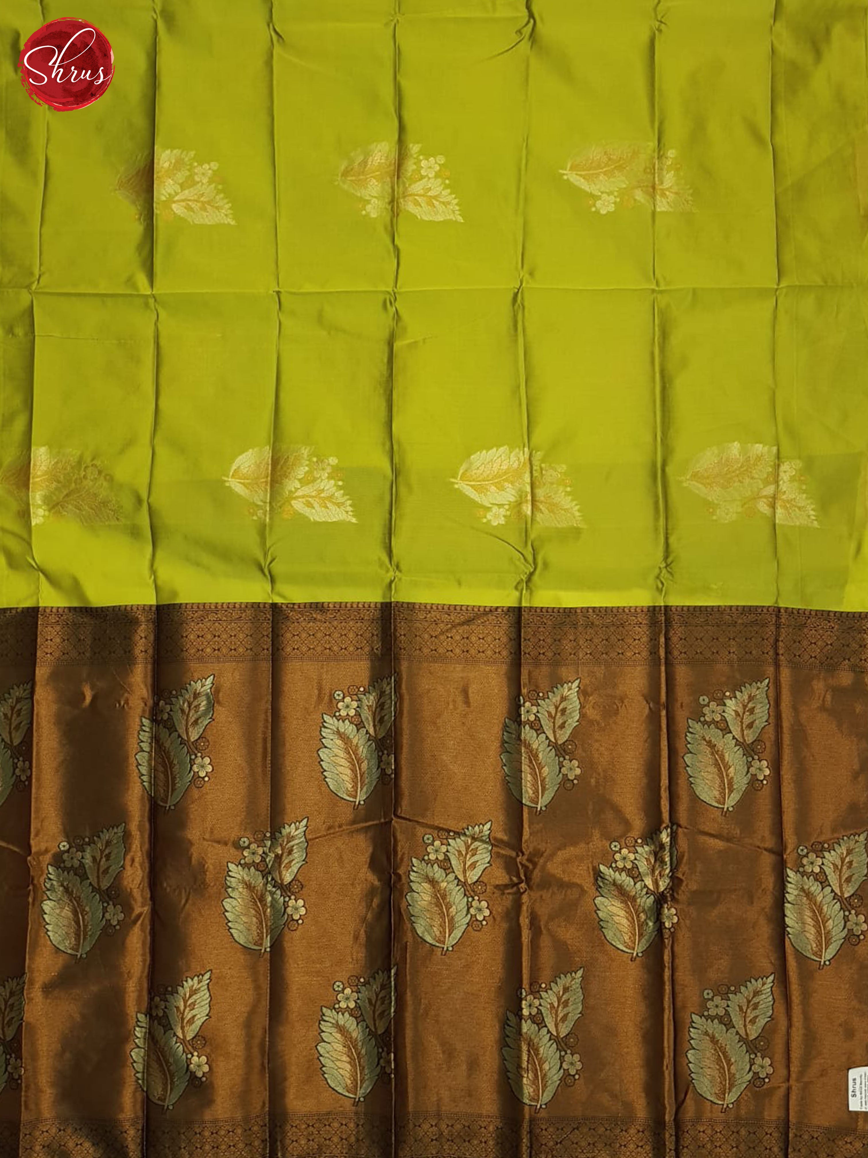 Green and dark green-Semi soft silk saree - Shop on ShrusEternity.com