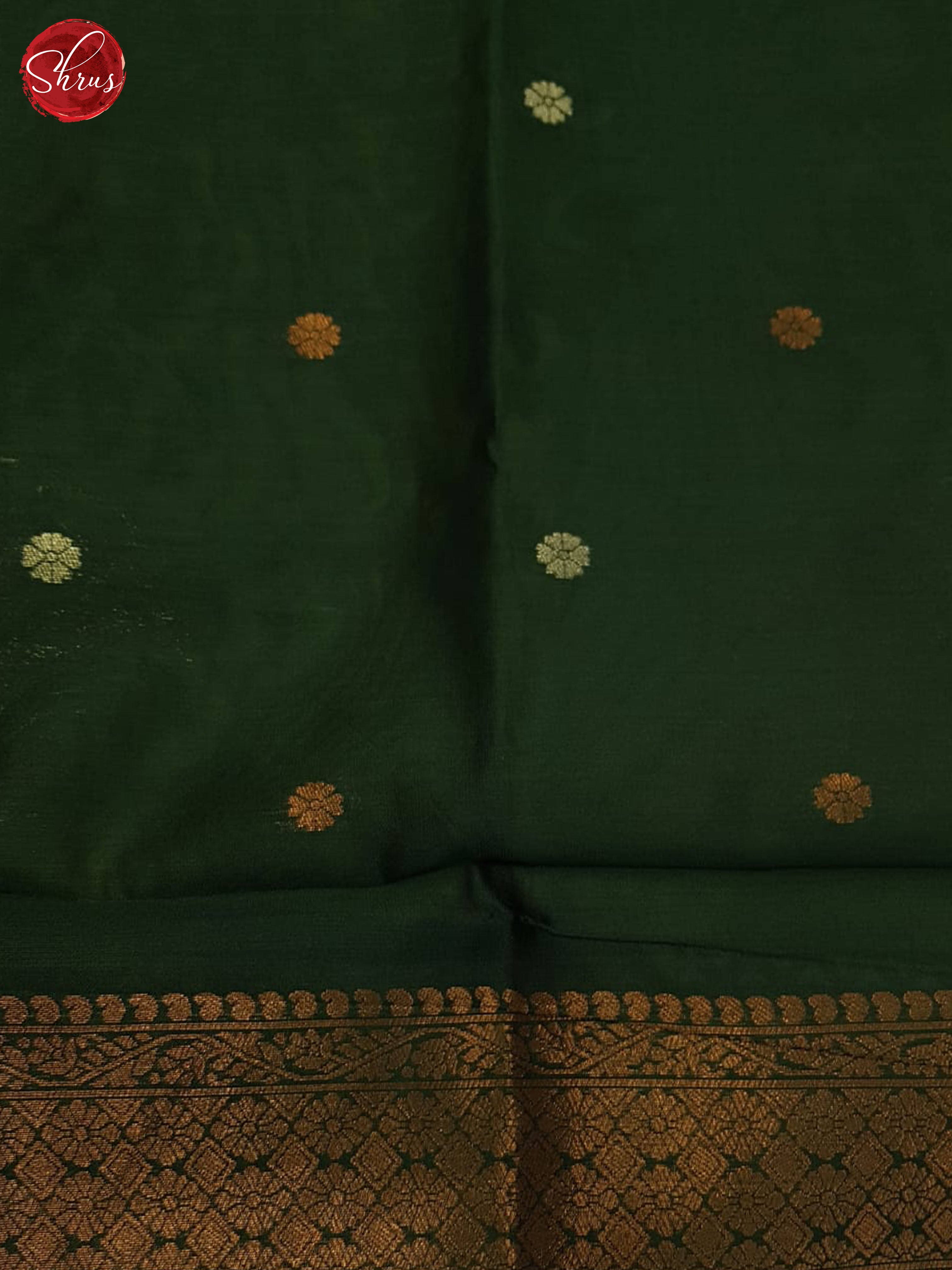 Green and dark green-Semi soft silk saree - Shop on ShrusEternity.com