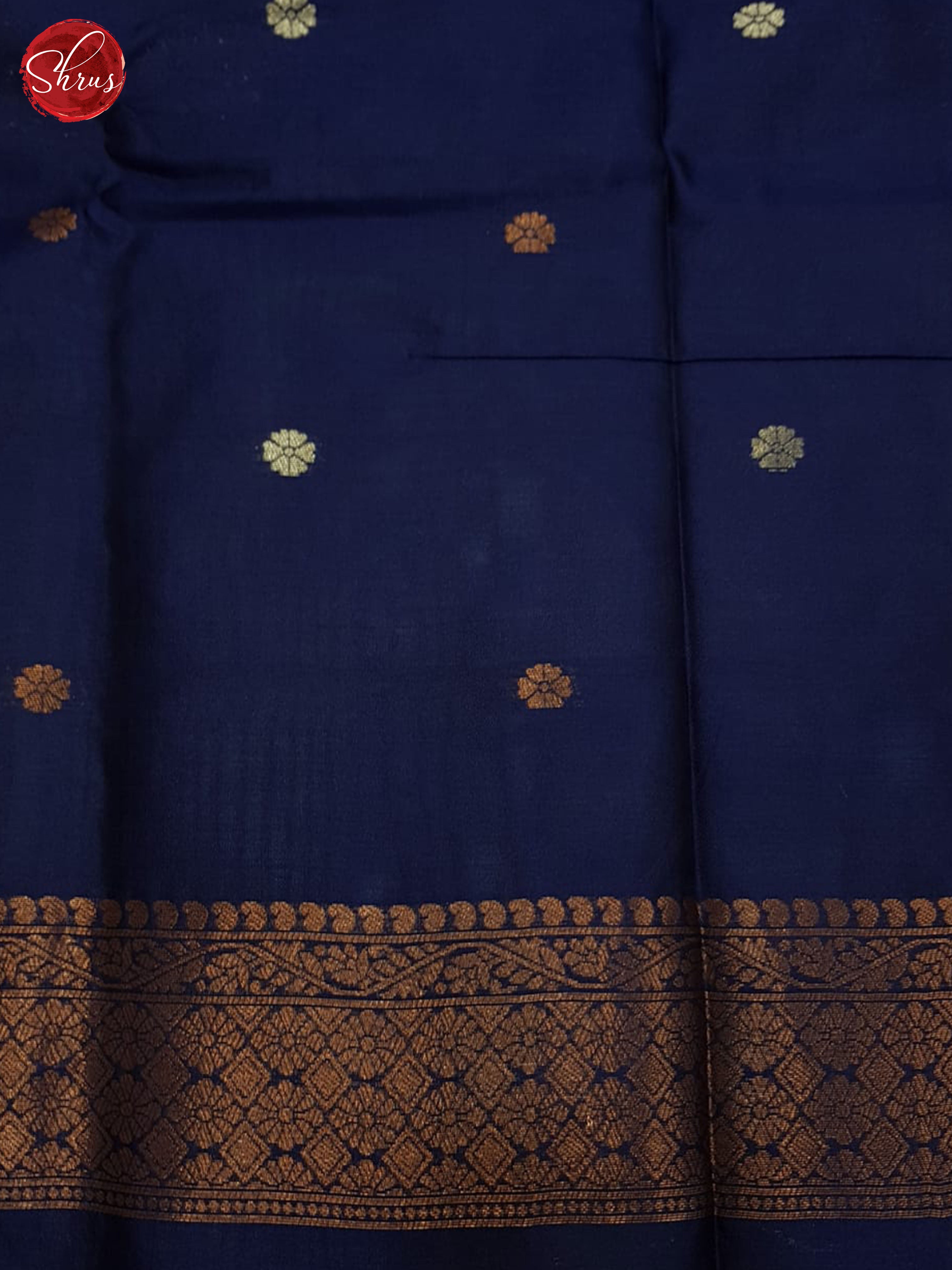 Light Blue and blue- semi soft silk saree - Shop on ShrusEternity.com